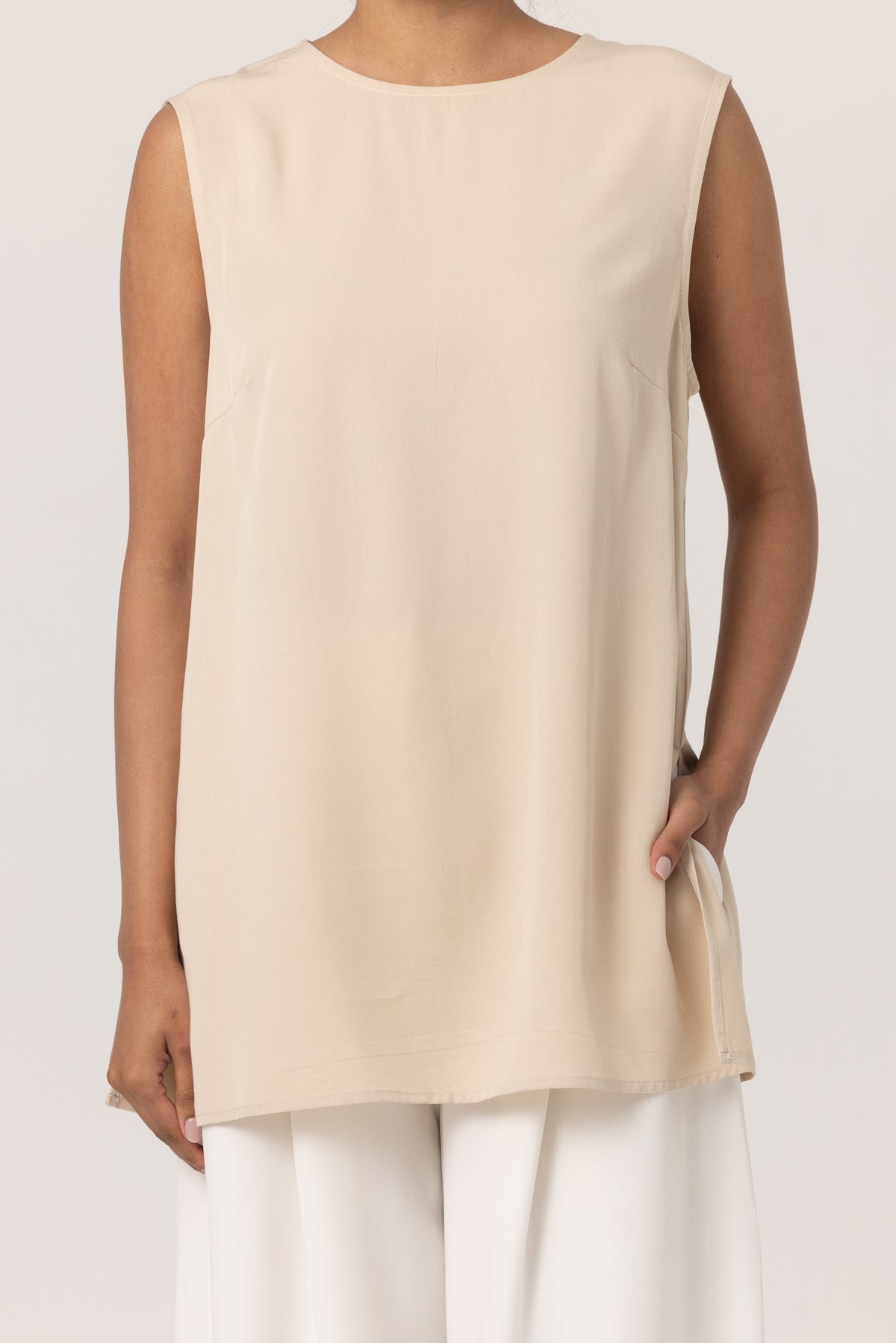Tencel Tank Top - Beige
