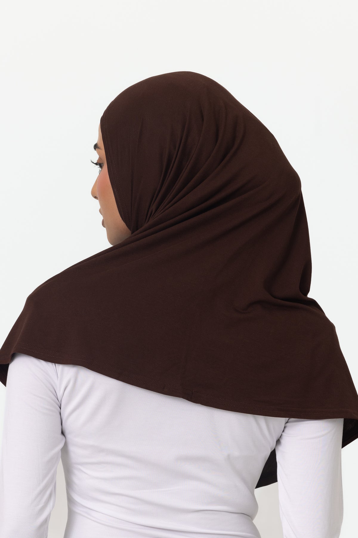 Womens 2pc Jersey Hijab - Espresso