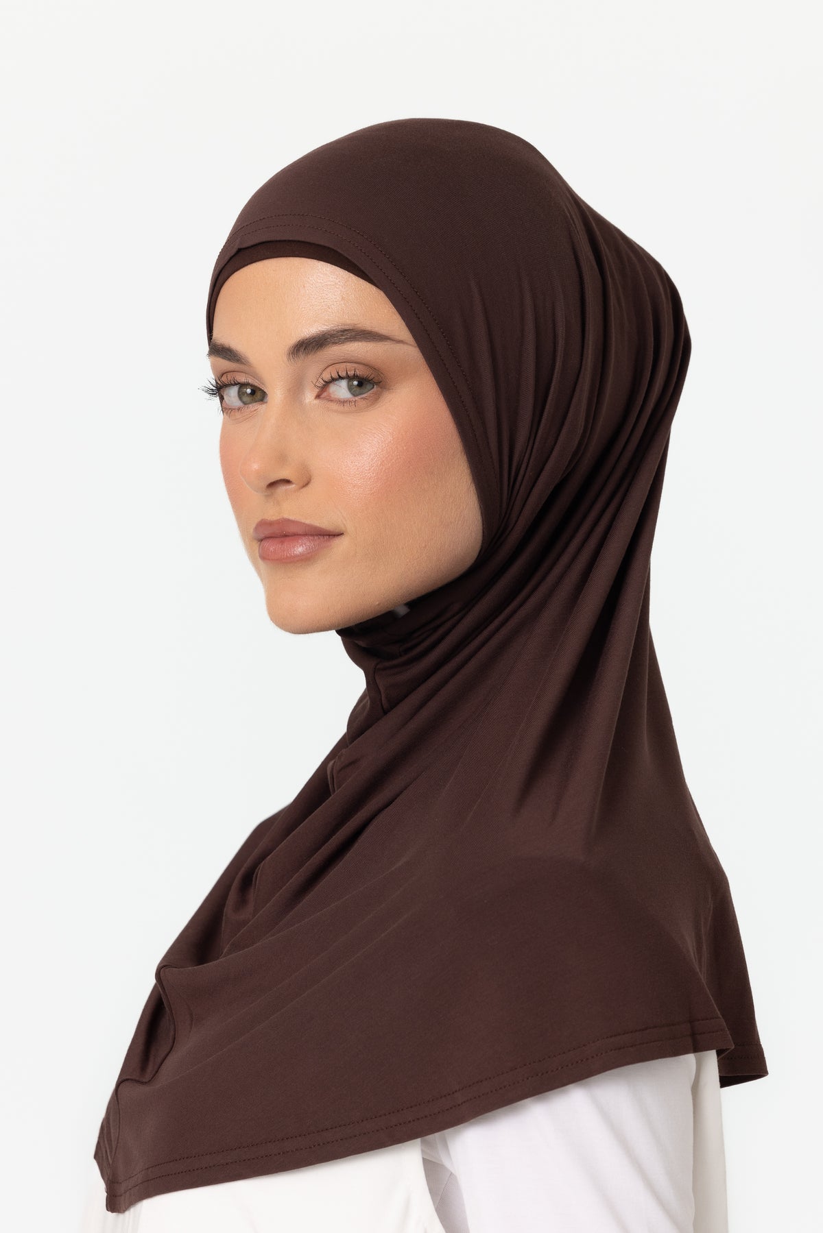 Womens 2pc Jersey Hijab - Cedar