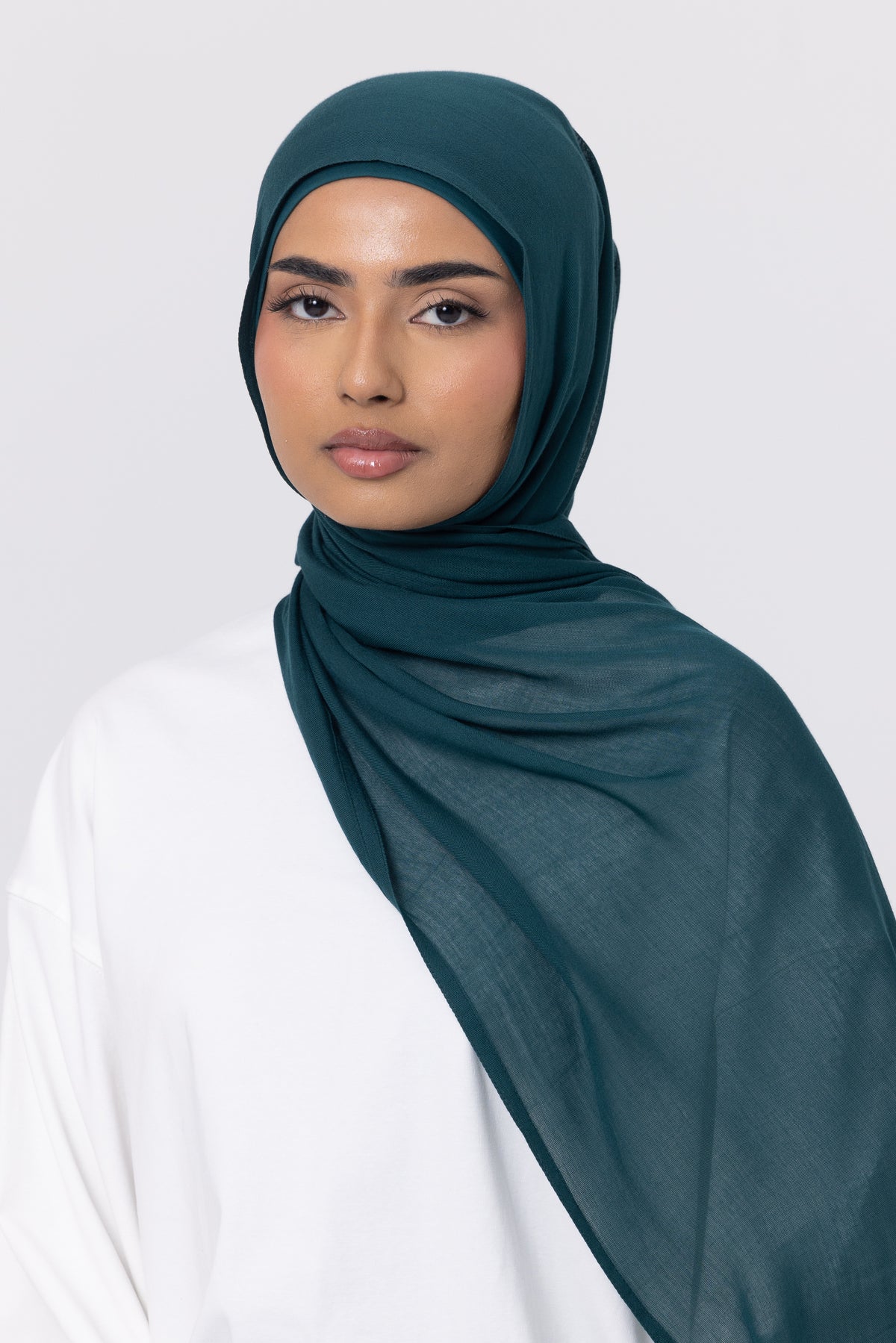Double Stitched Modal Hijab Set - Emerald