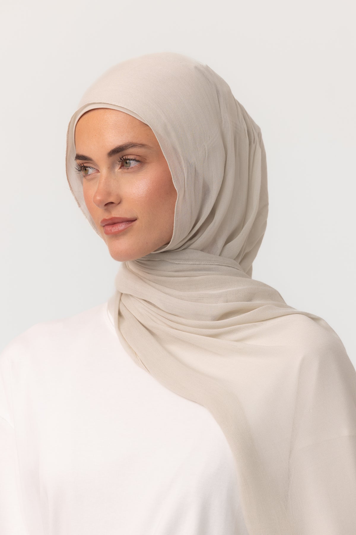 Single Stitched Modal Hijab Set - Magnolia