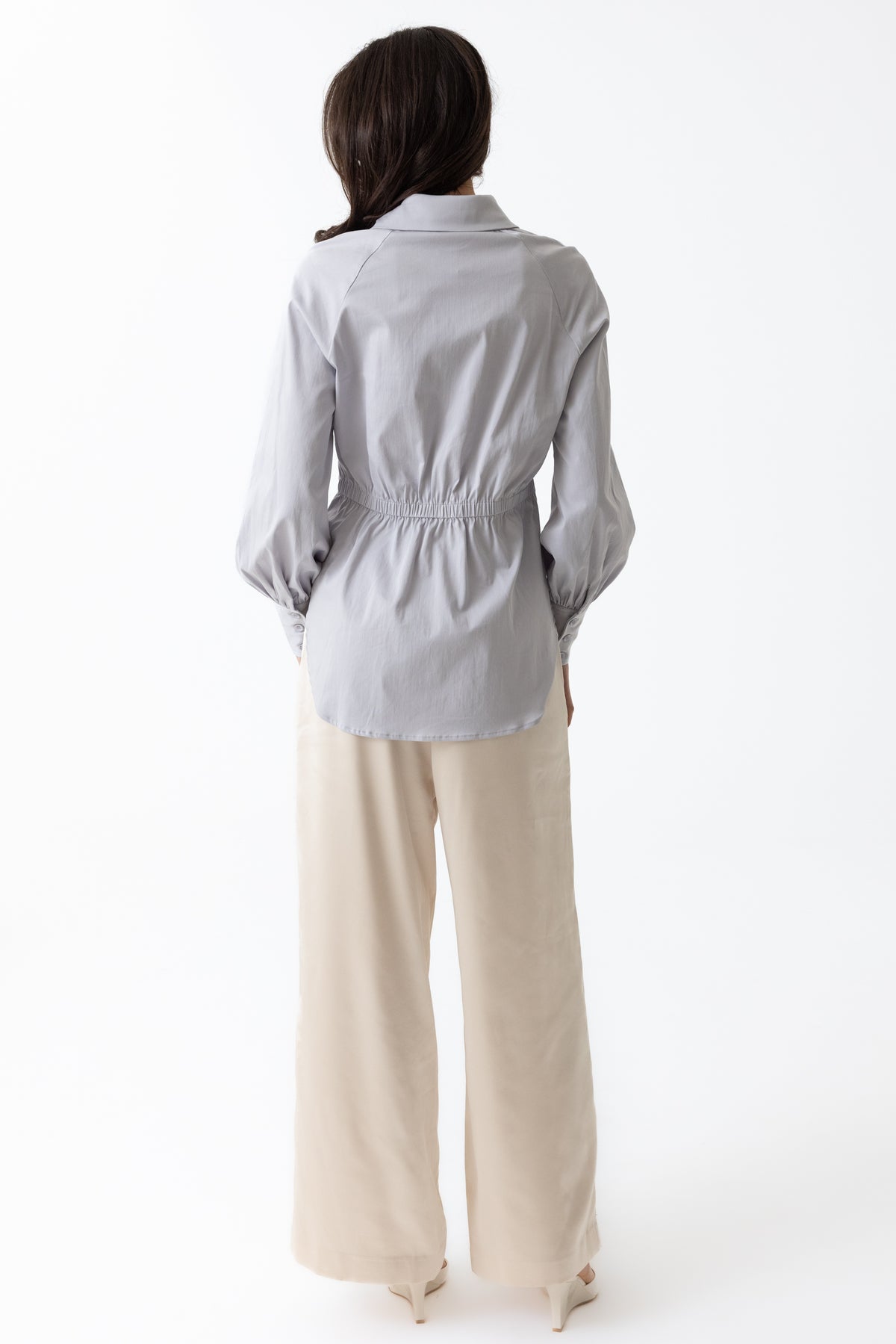 Nes Cinched Blouse - Blue