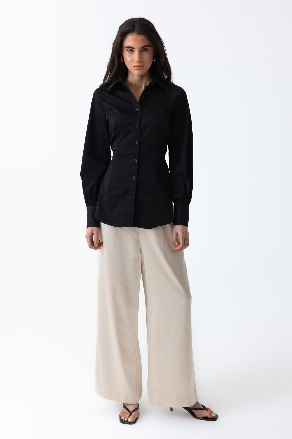 Nes Cinched Blouse - Black