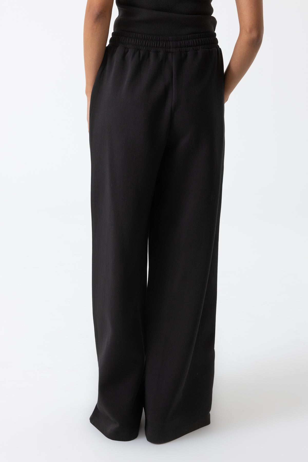 Refined Cotton Track Pants - Black