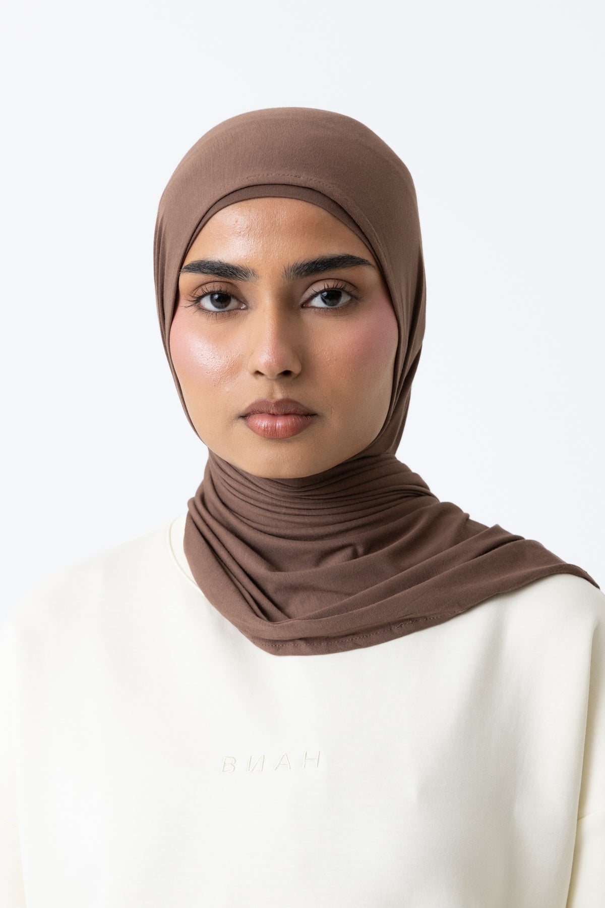 Bamboo Jersey Hijab Set - Walnut