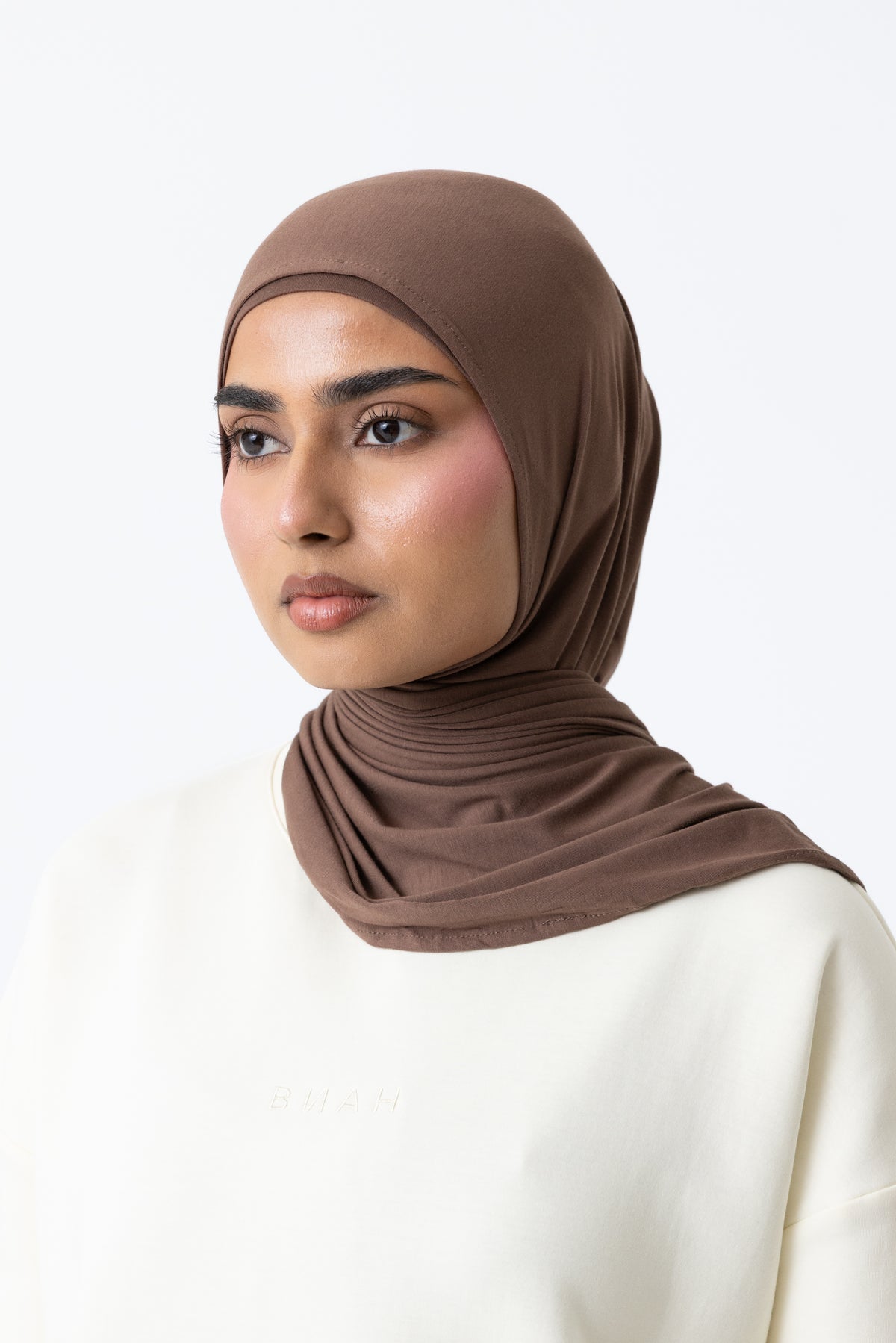 Bamboo Jersey Hijab Set - Walnut