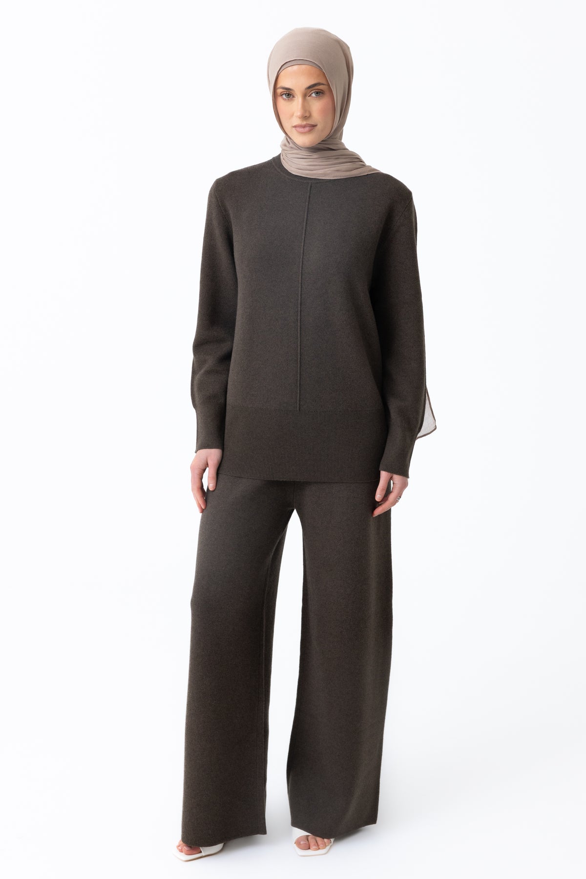Renee Round Neck Jumper - Sable Brown