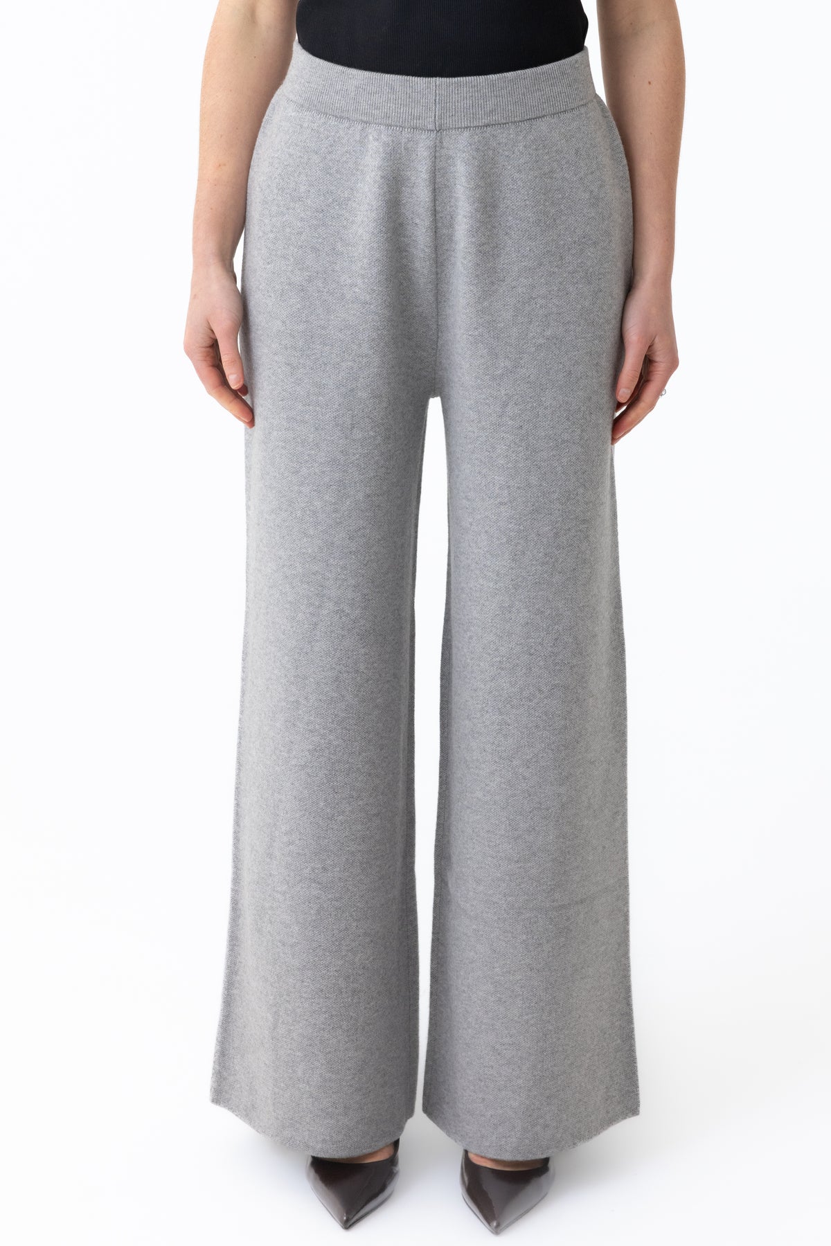Renee Knit Wide Leg Pants - Lunar Grey