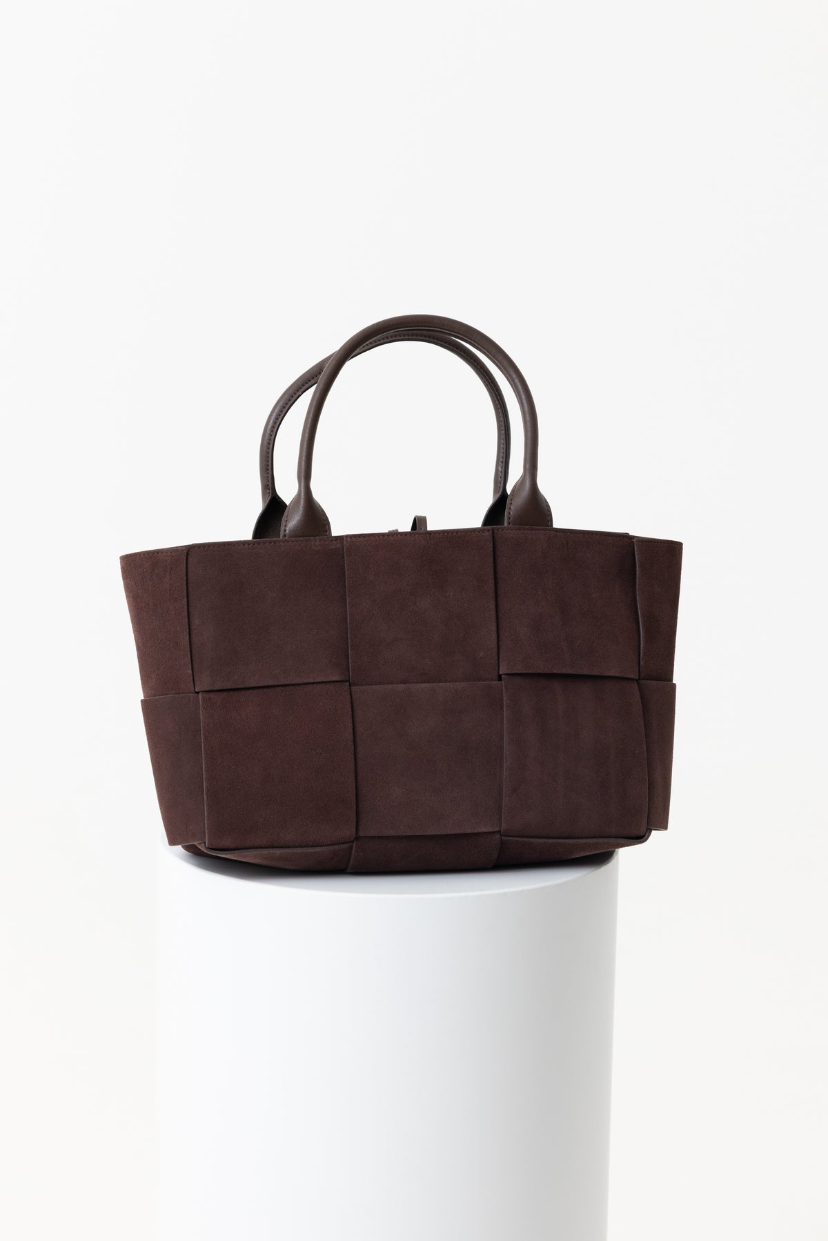 Suede Tote Bag - Chocolate