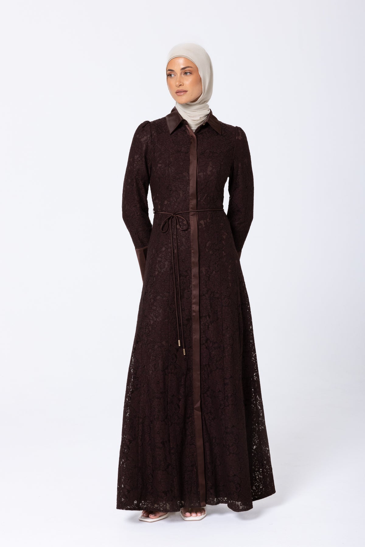 Lila Lace Dress - Fudge