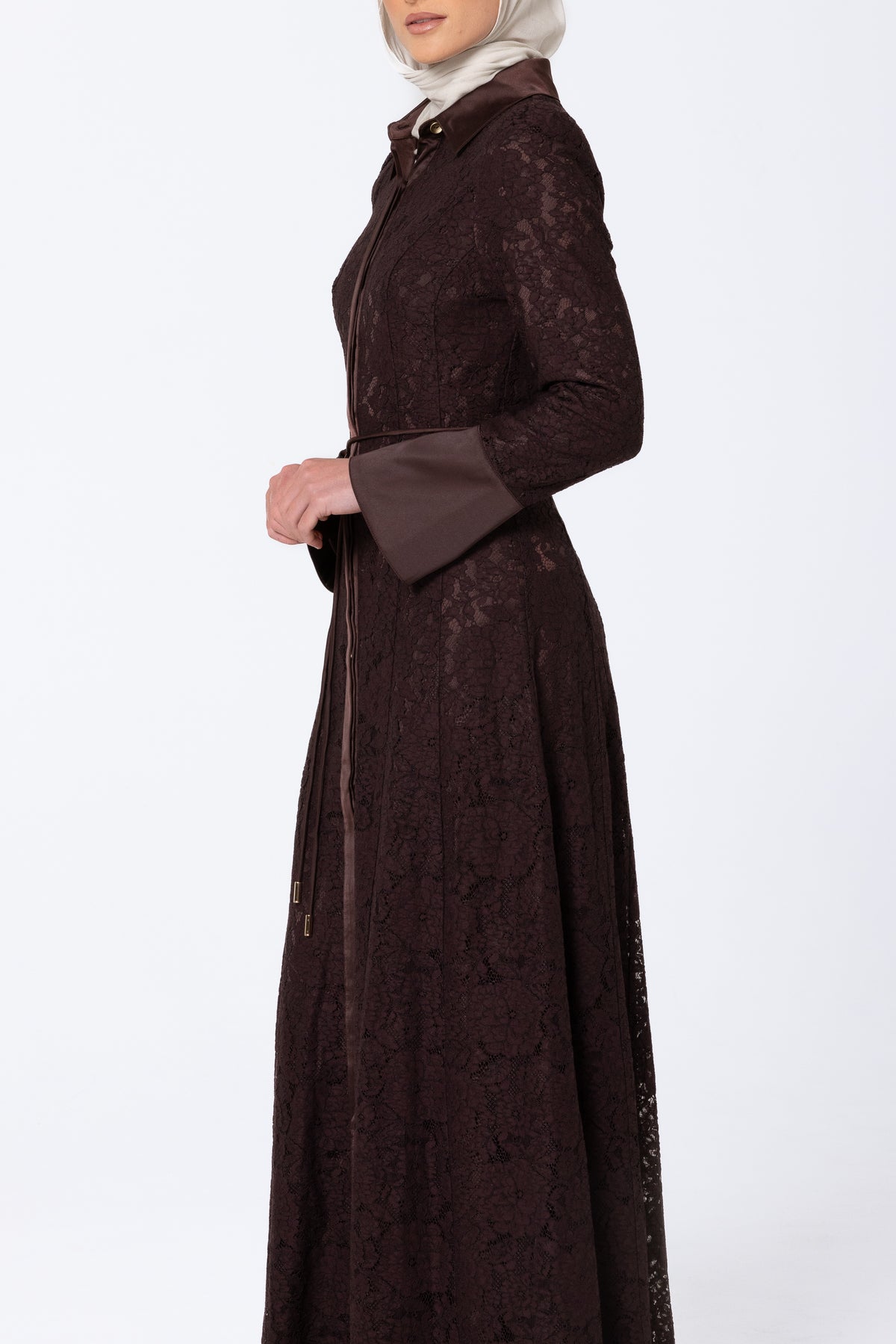 Lila Lace Dress - Fudge