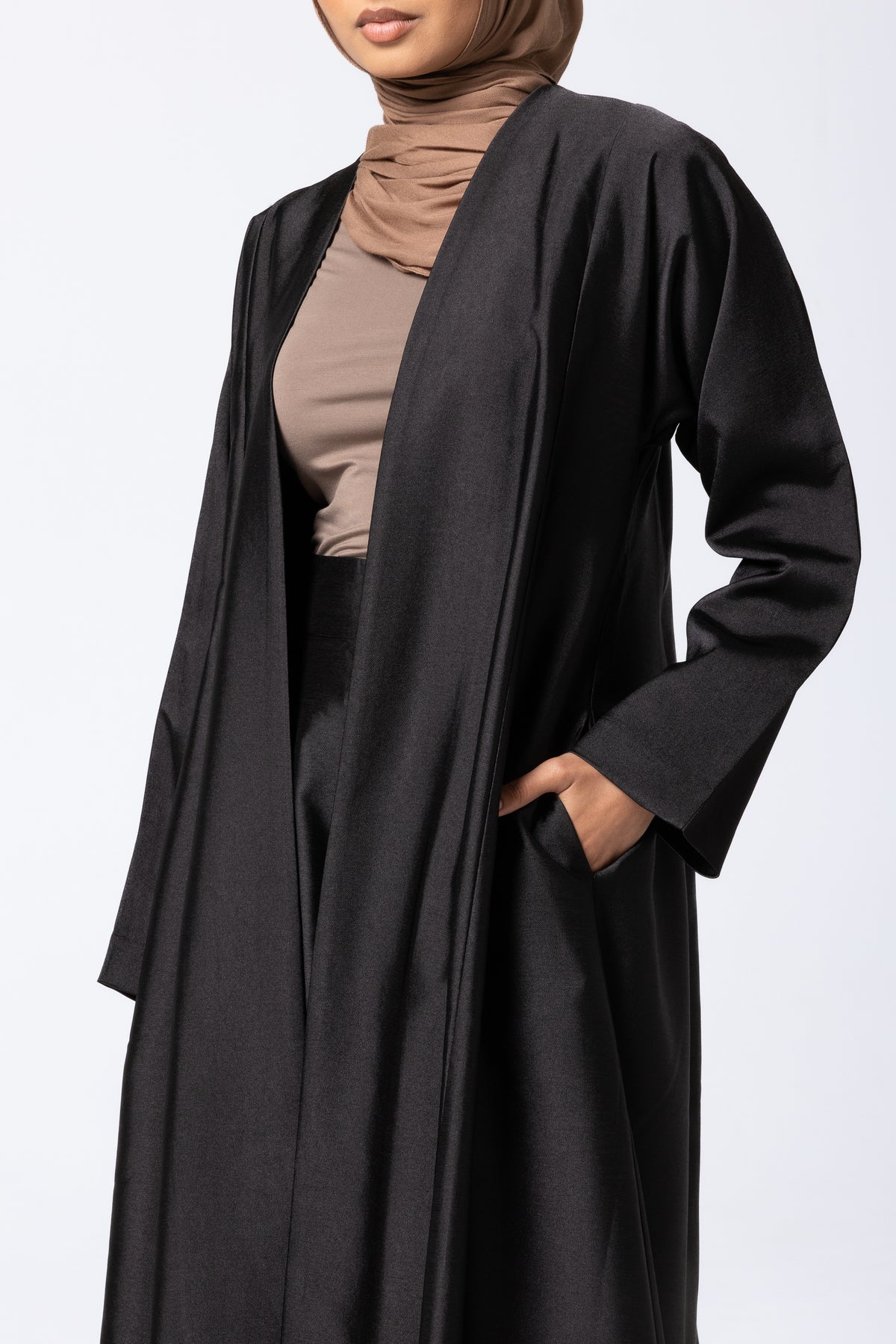 Astra Open Abaya - Black