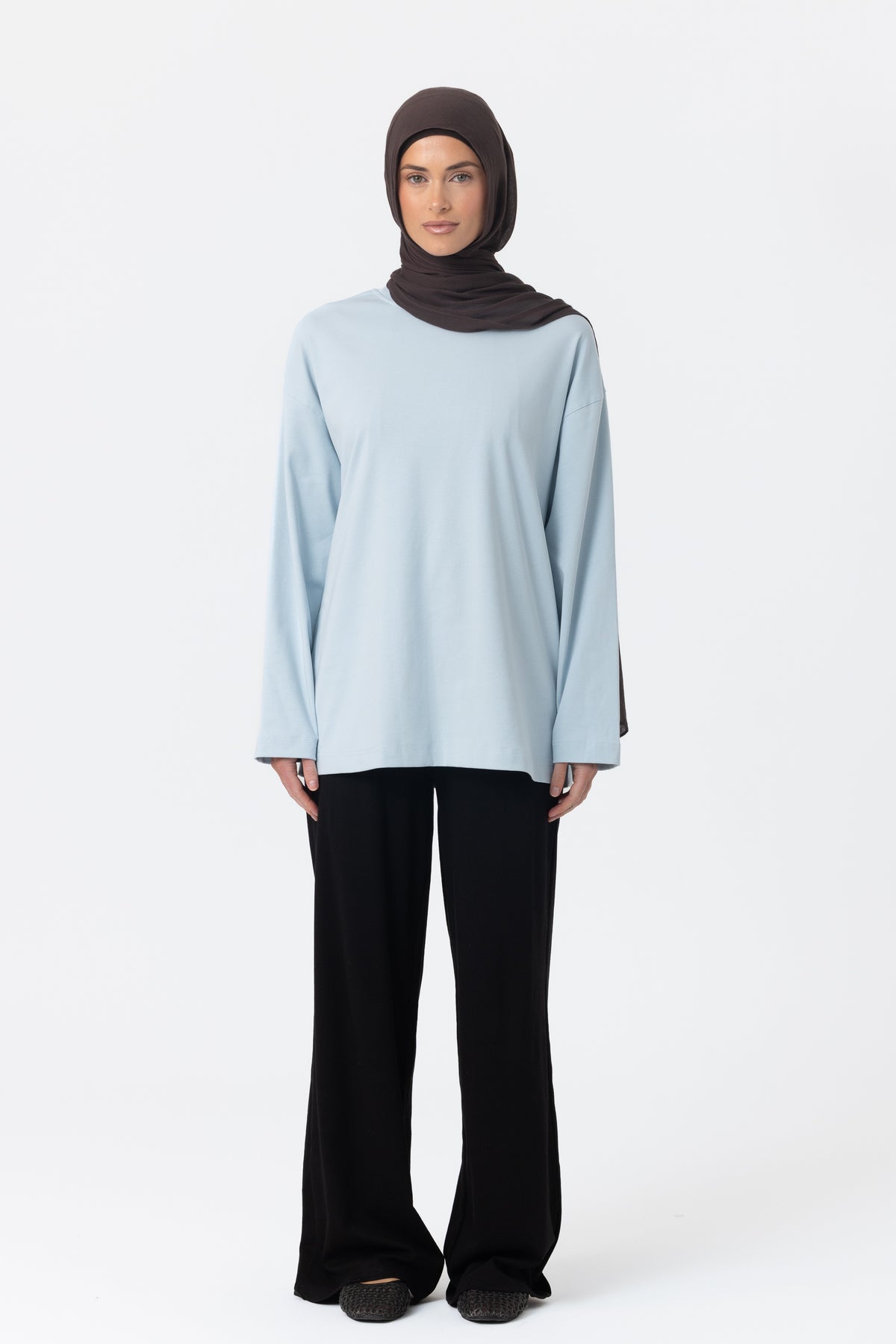 Everyday Relaxed Top - Ice Blue
