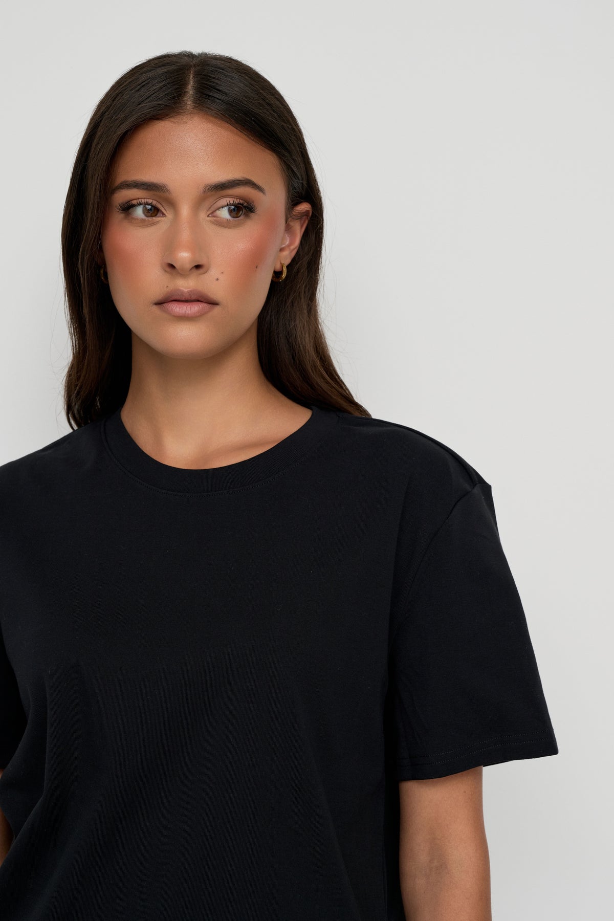 Core Cotton Oversized Tee - Black
