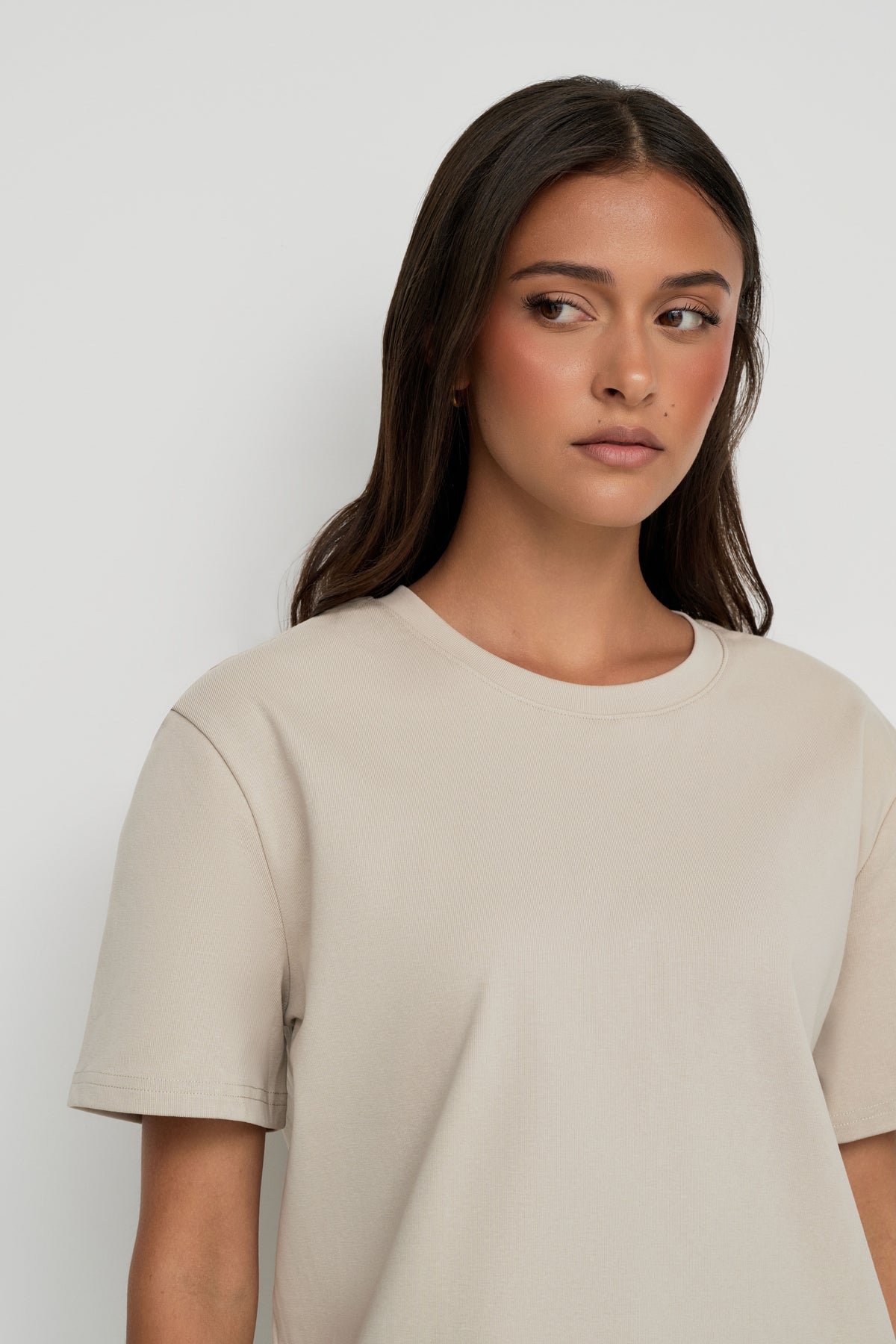 Core Cotton Oversized Tee - Dove