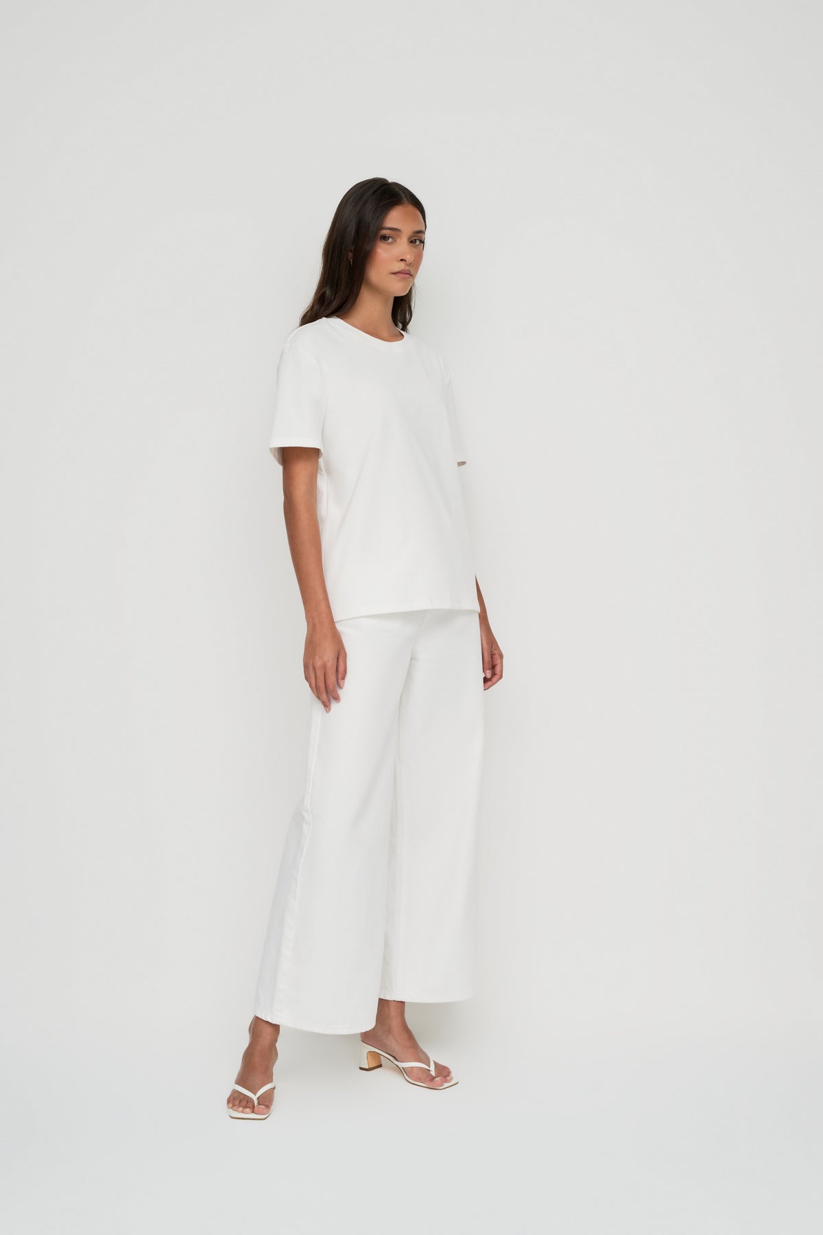 Core Cotton Oversized Tee - White
