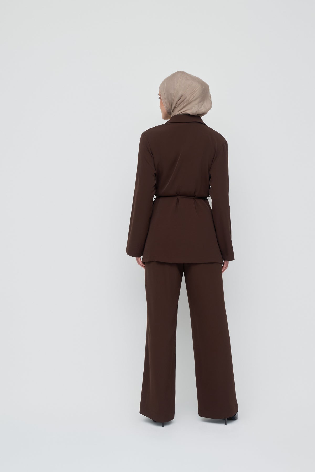 Giselle Crepe Blouse - Espresso