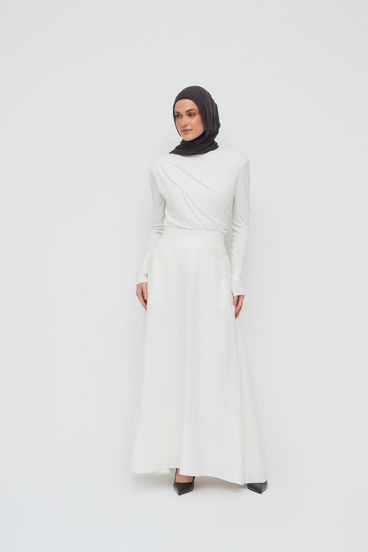 Anaya Maxi Skirt - Powder White