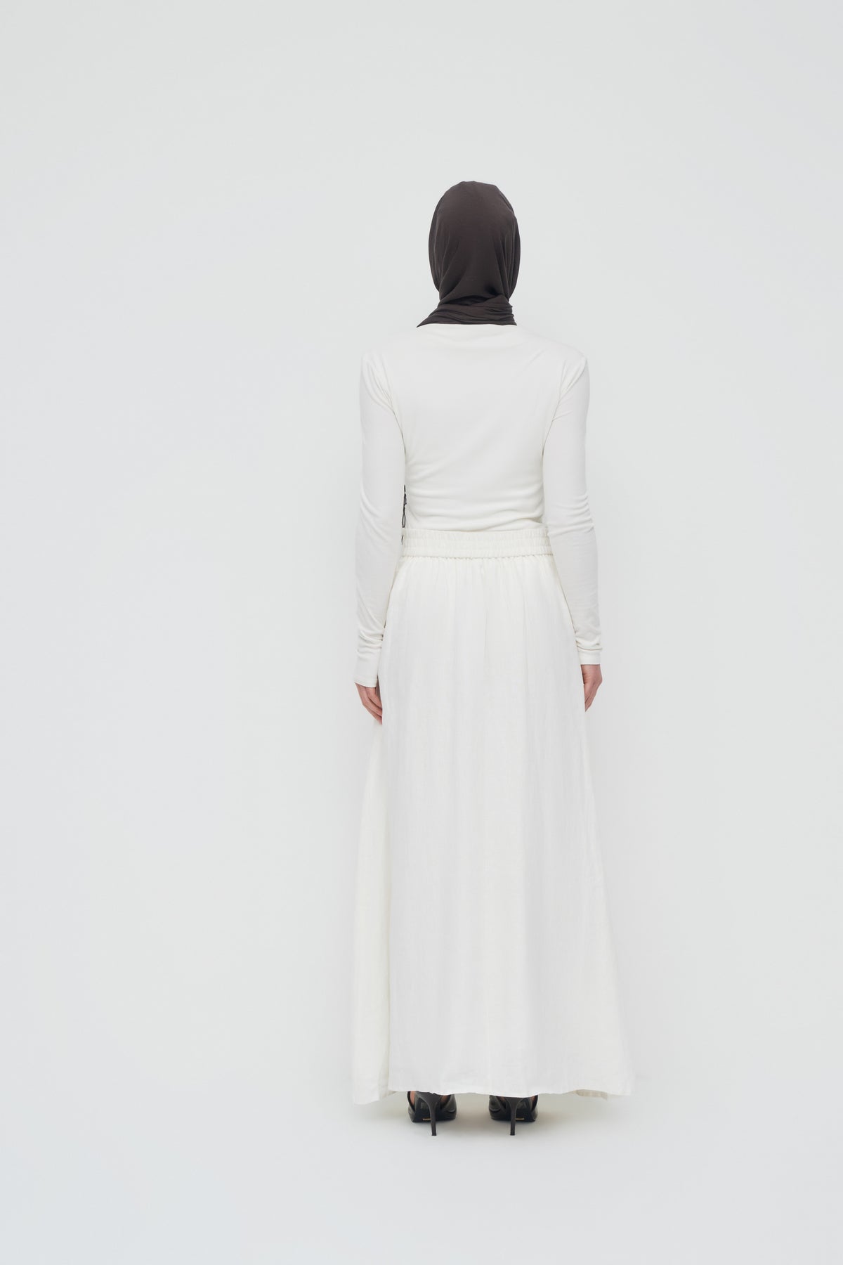 Anaya Maxi Skirt - Powder White