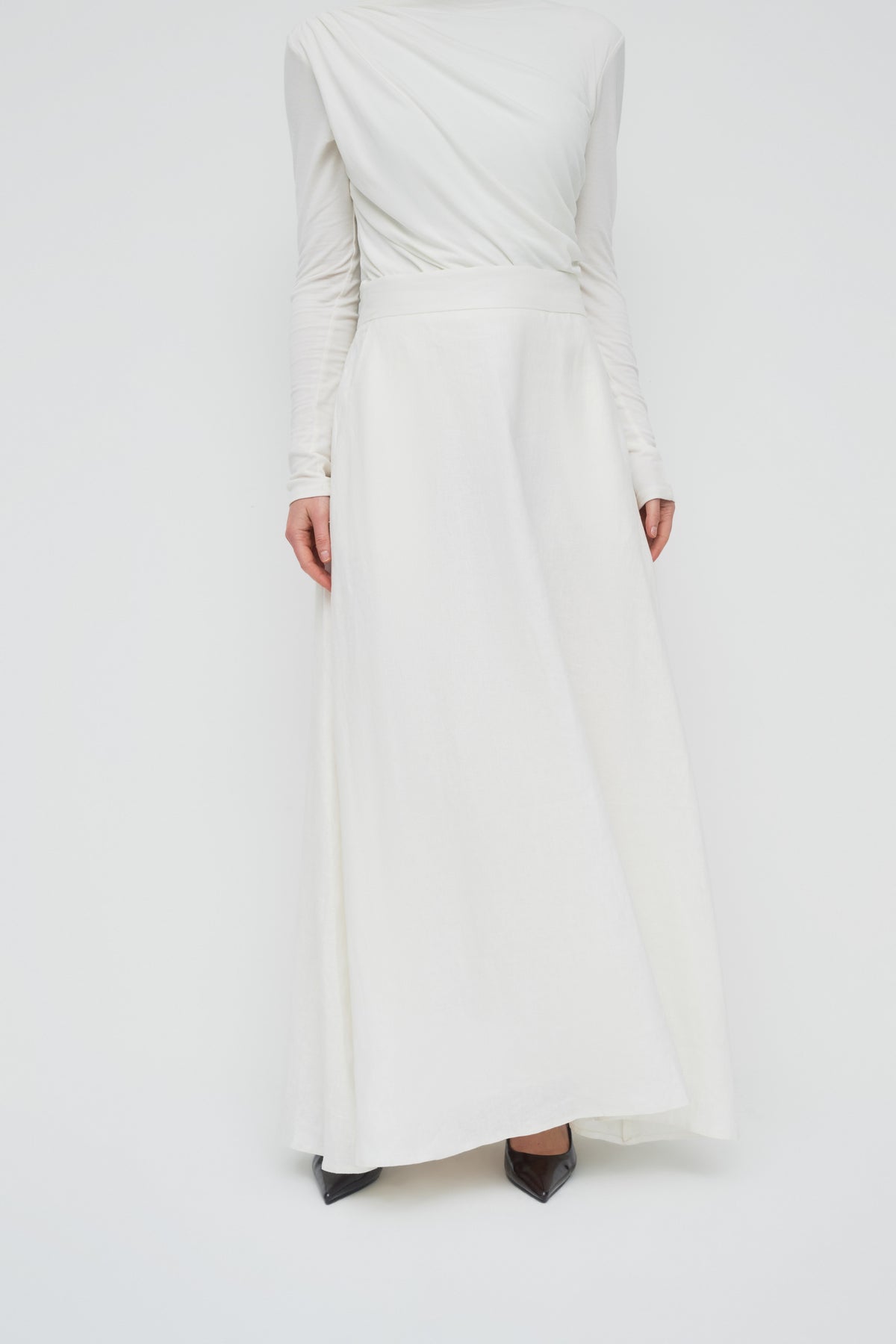 Anaya Maxi Skirt - Powder White