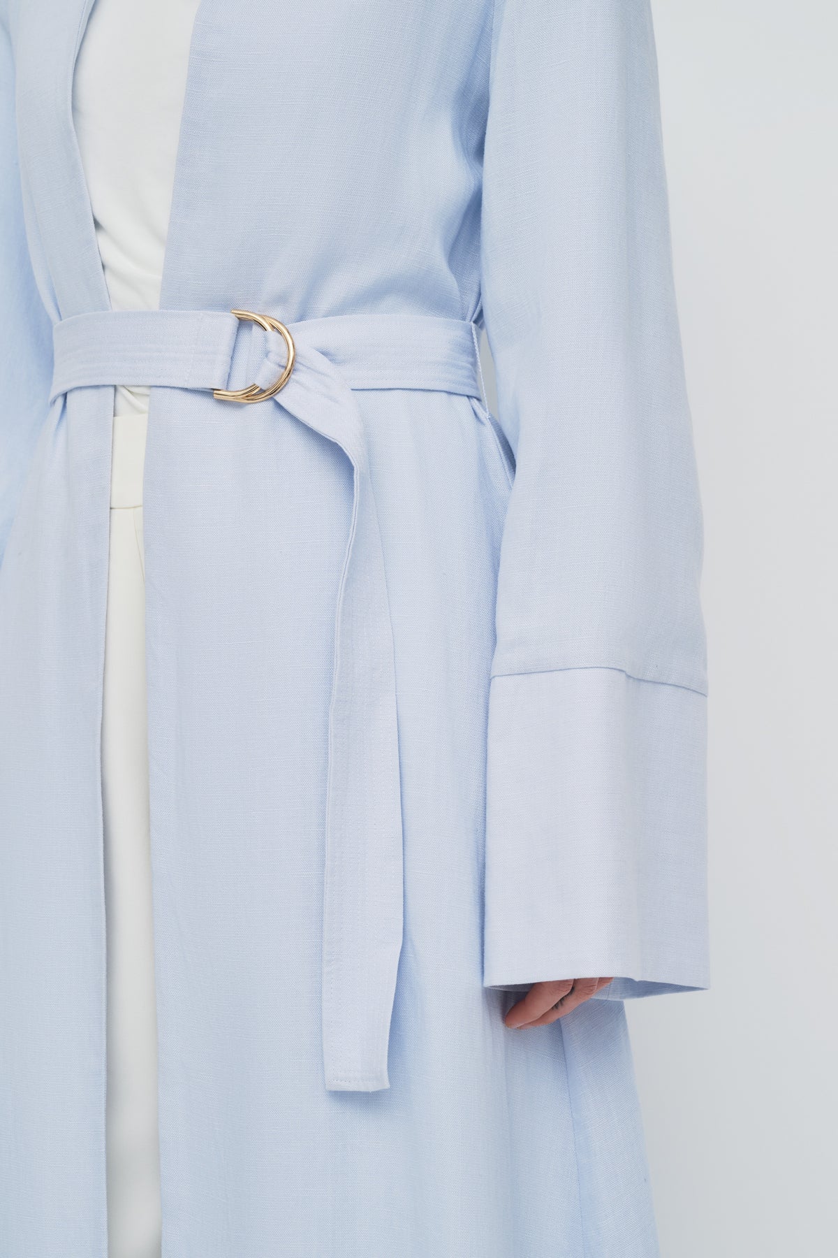 Lyra Tencel Open Abaya - Sky