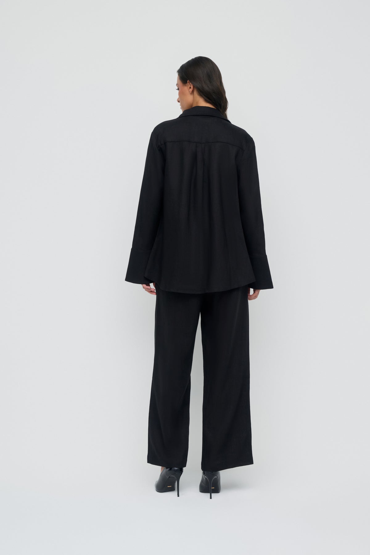 Gianna Button Up Shirt - Midnight Black