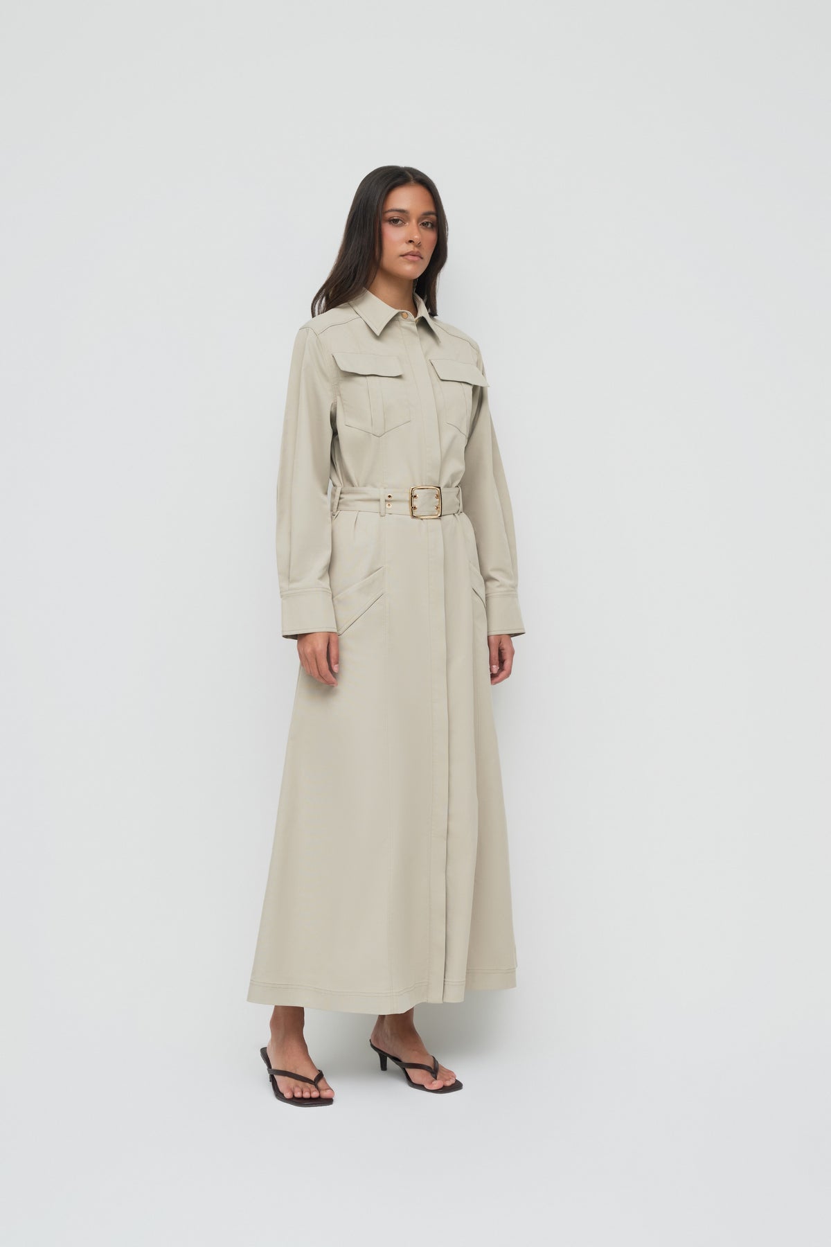 Hemp Cargo Dress - Taupe