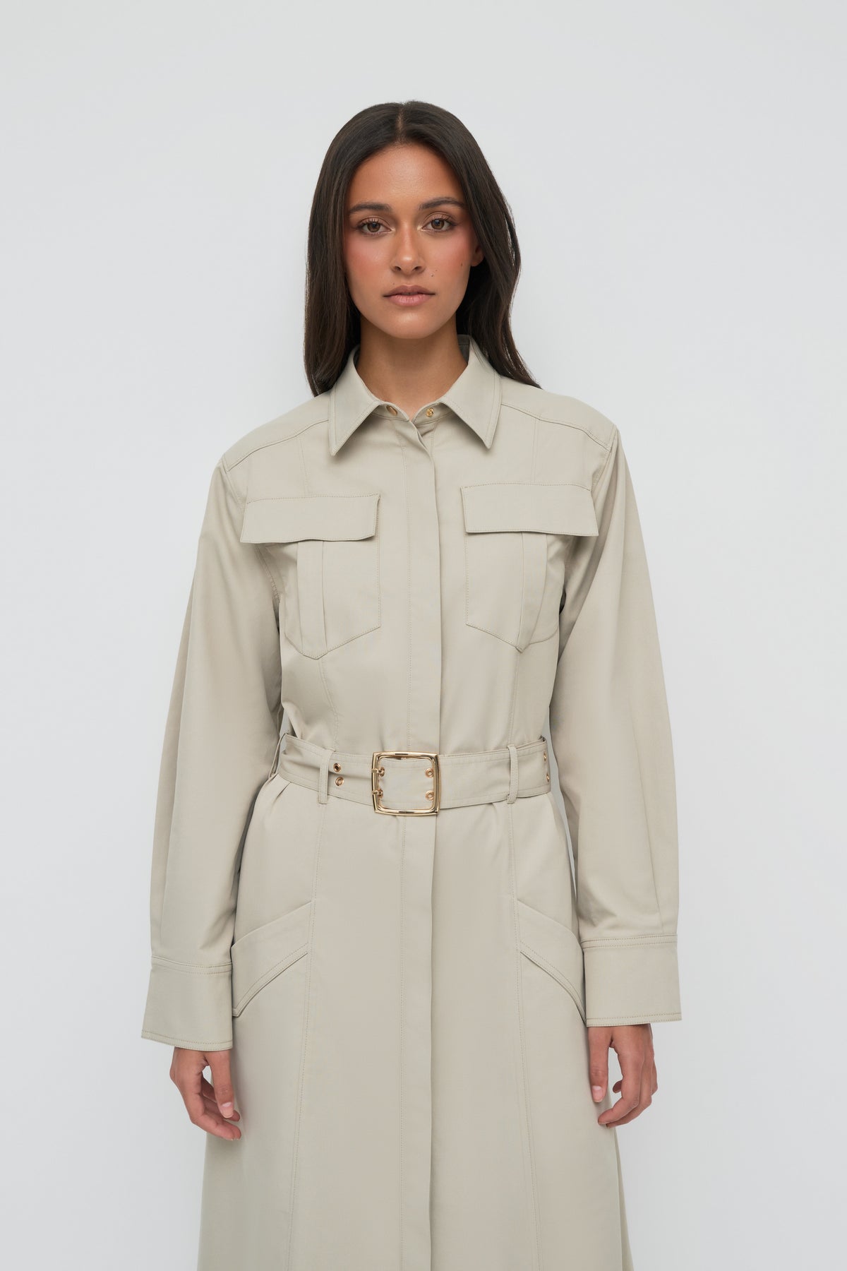 Hemp Cargo Dress - Taupe
