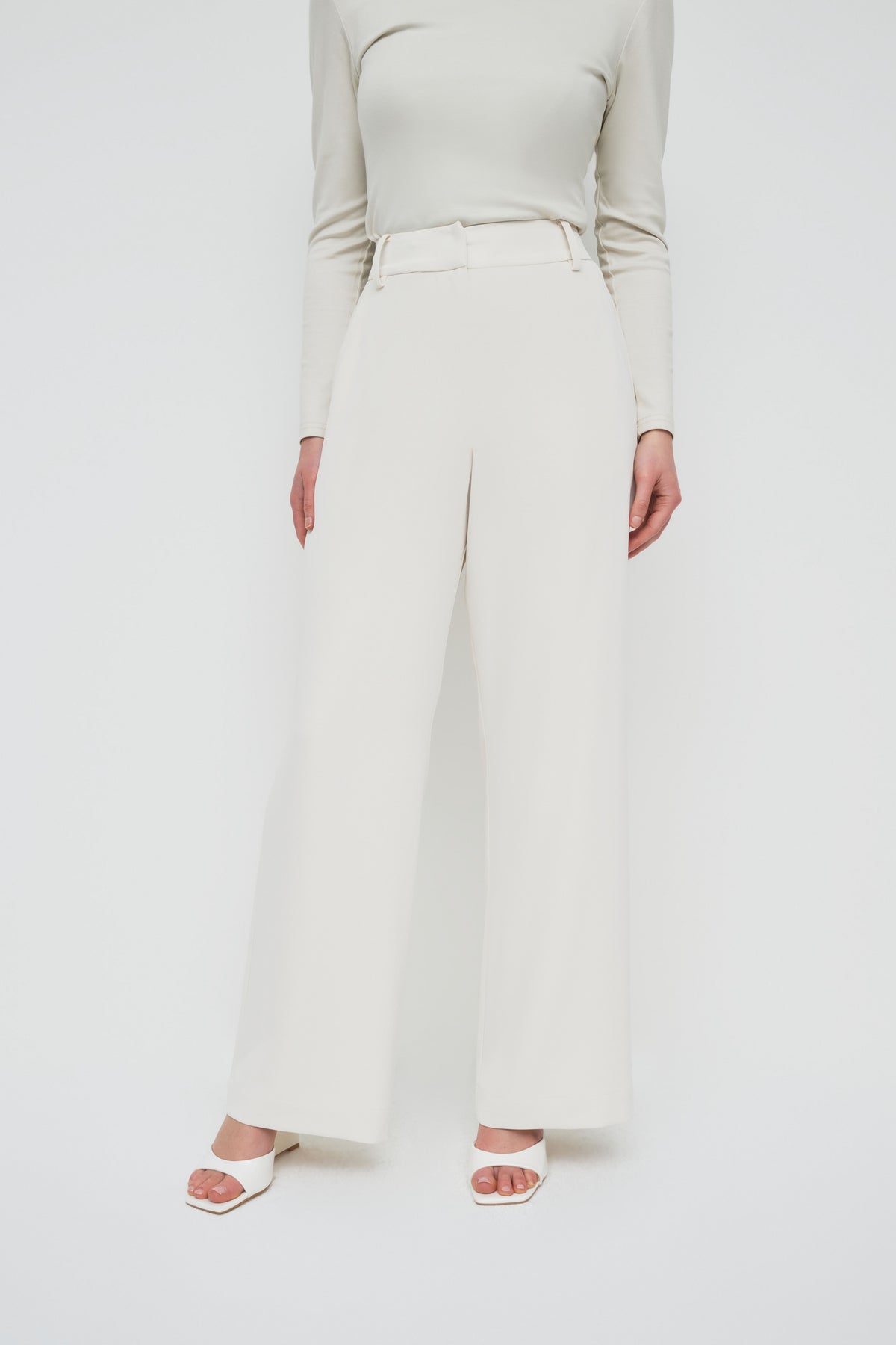Giselle High Waist Pants - Ivory