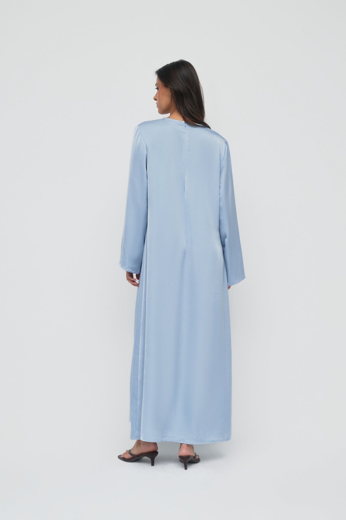 Saylor Satin Slip Dress - Blue