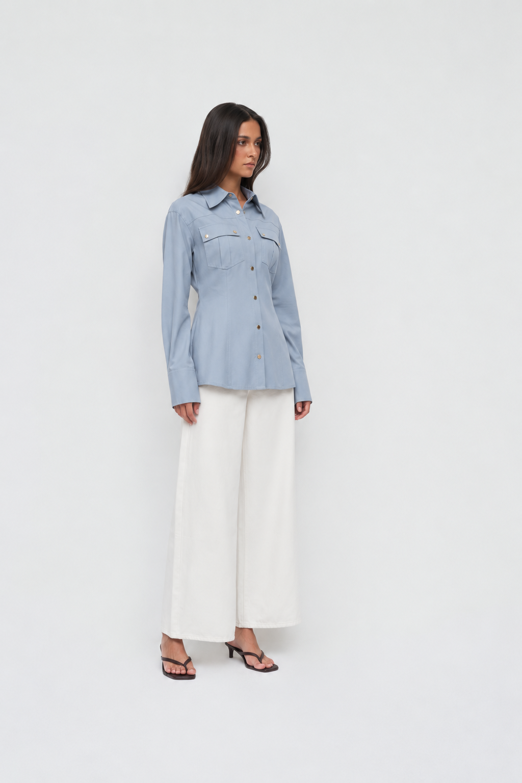 Meadow Cargo Shirt - Cornflower Blue