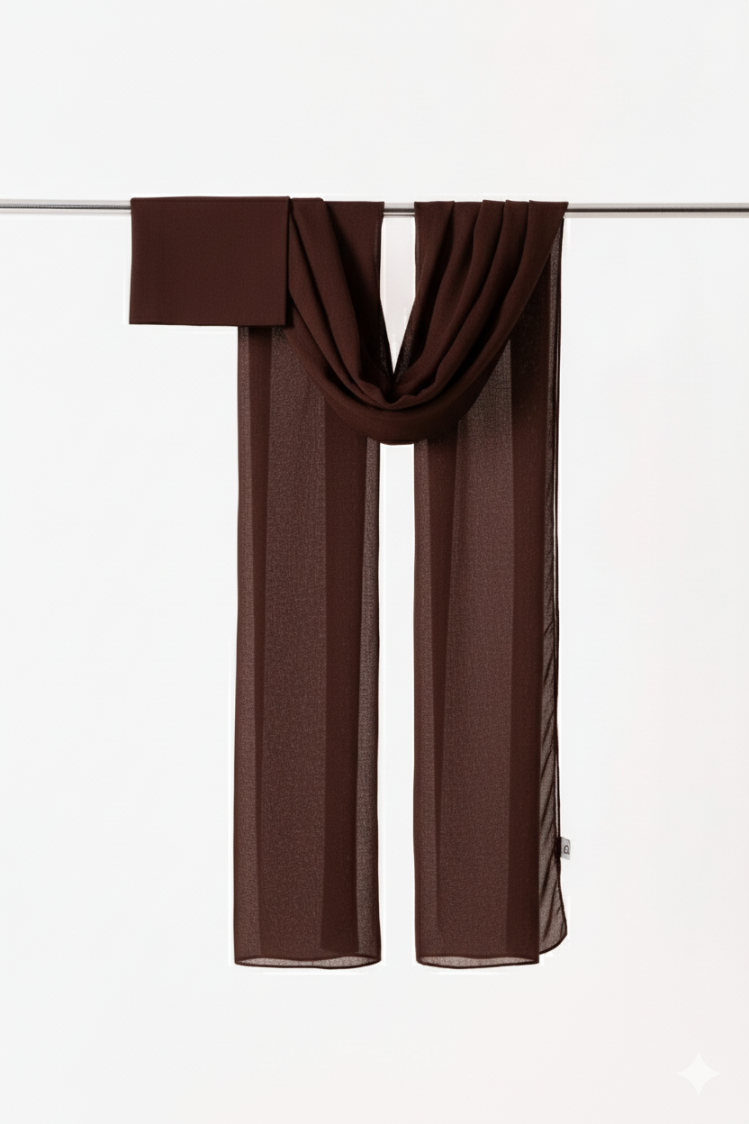 Single Stitched Modal Hijab Set - Burnt Sienna