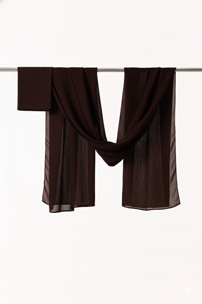 Single Stitched Modal Hijab Set - Wood