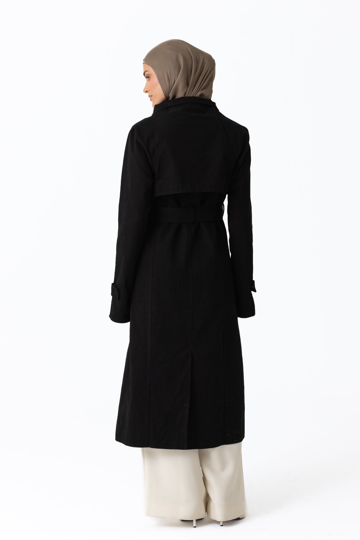 Canvas Trench Coat - Black