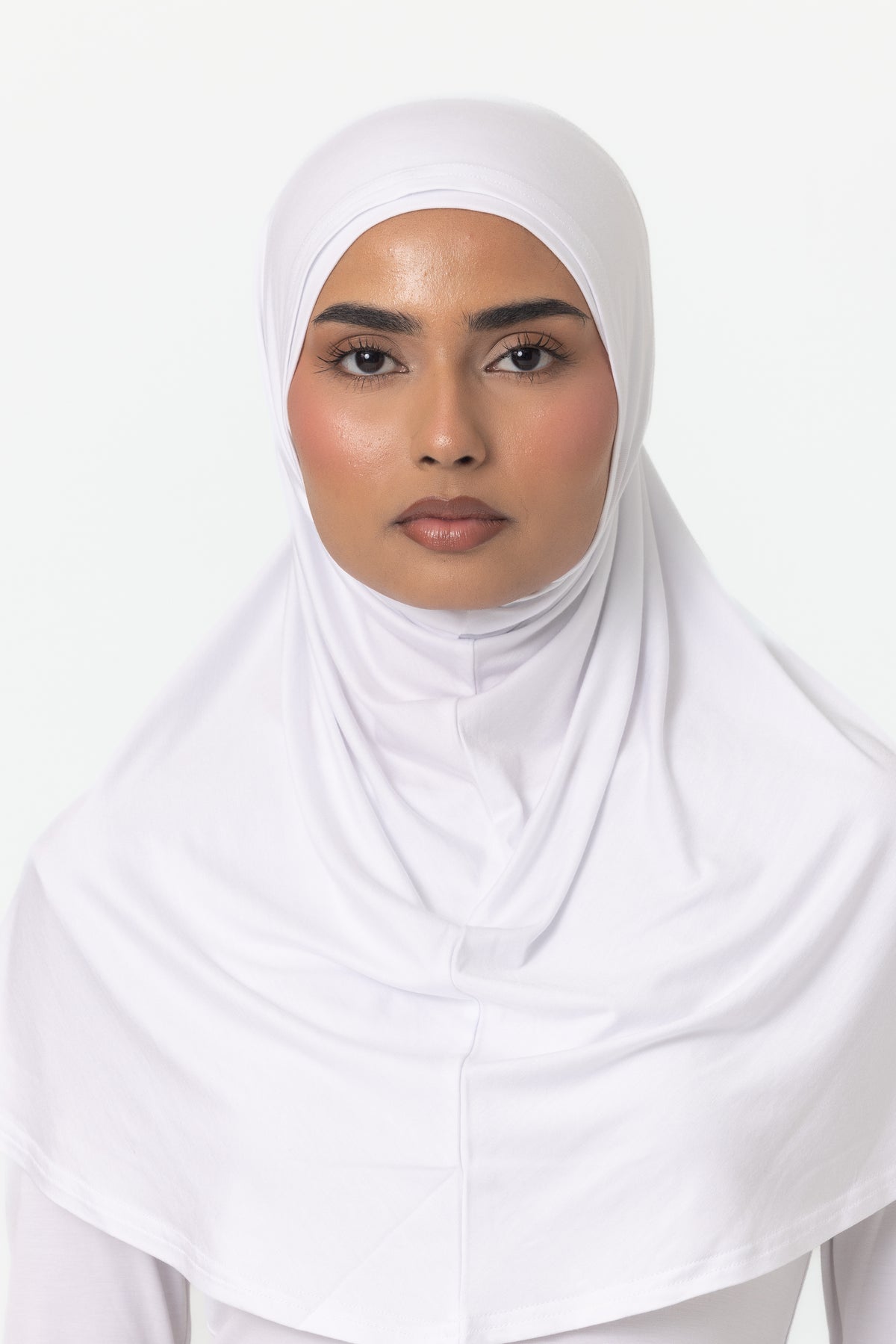 Womens 2pc Jersey Hijab - White