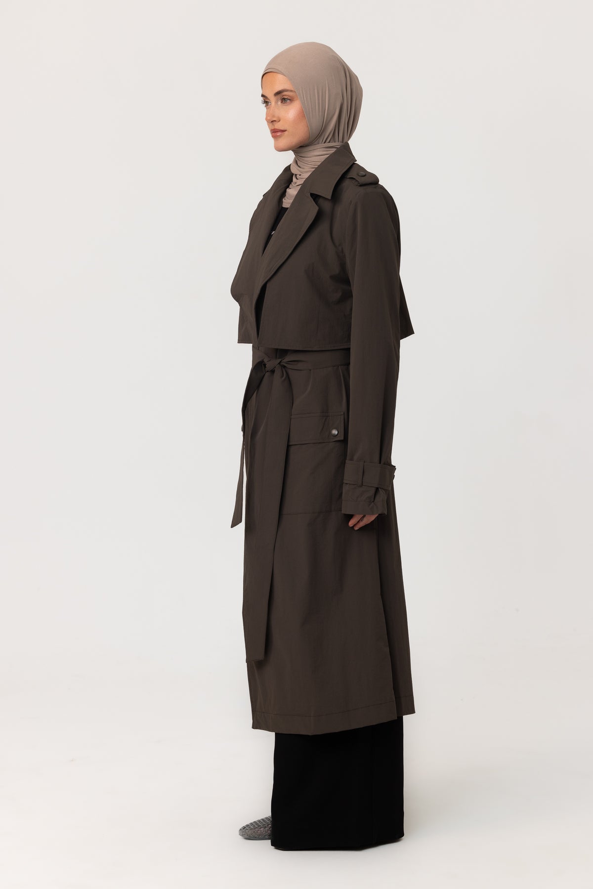 Active Trench Coat - Khaki