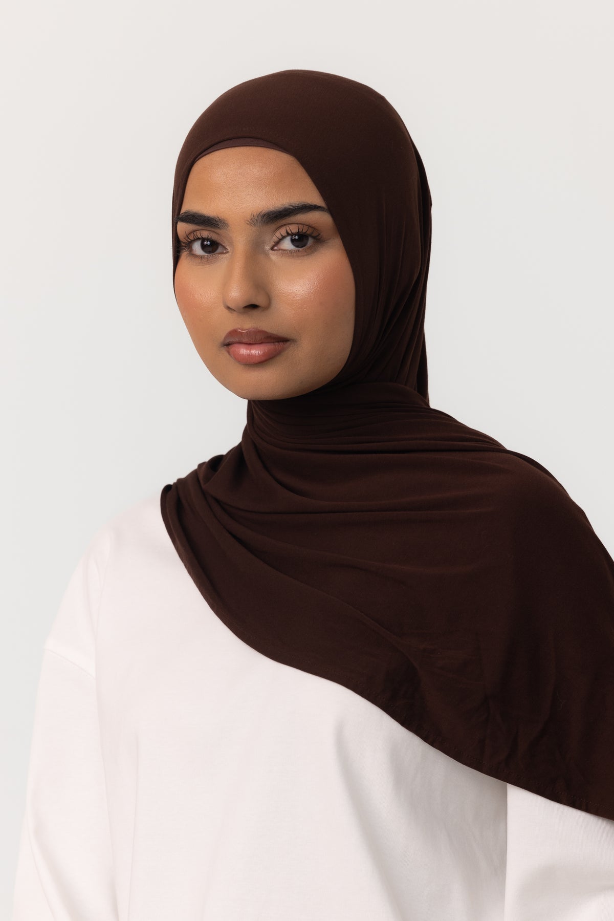 Bamboo Jersey Hijab Set - Espresso