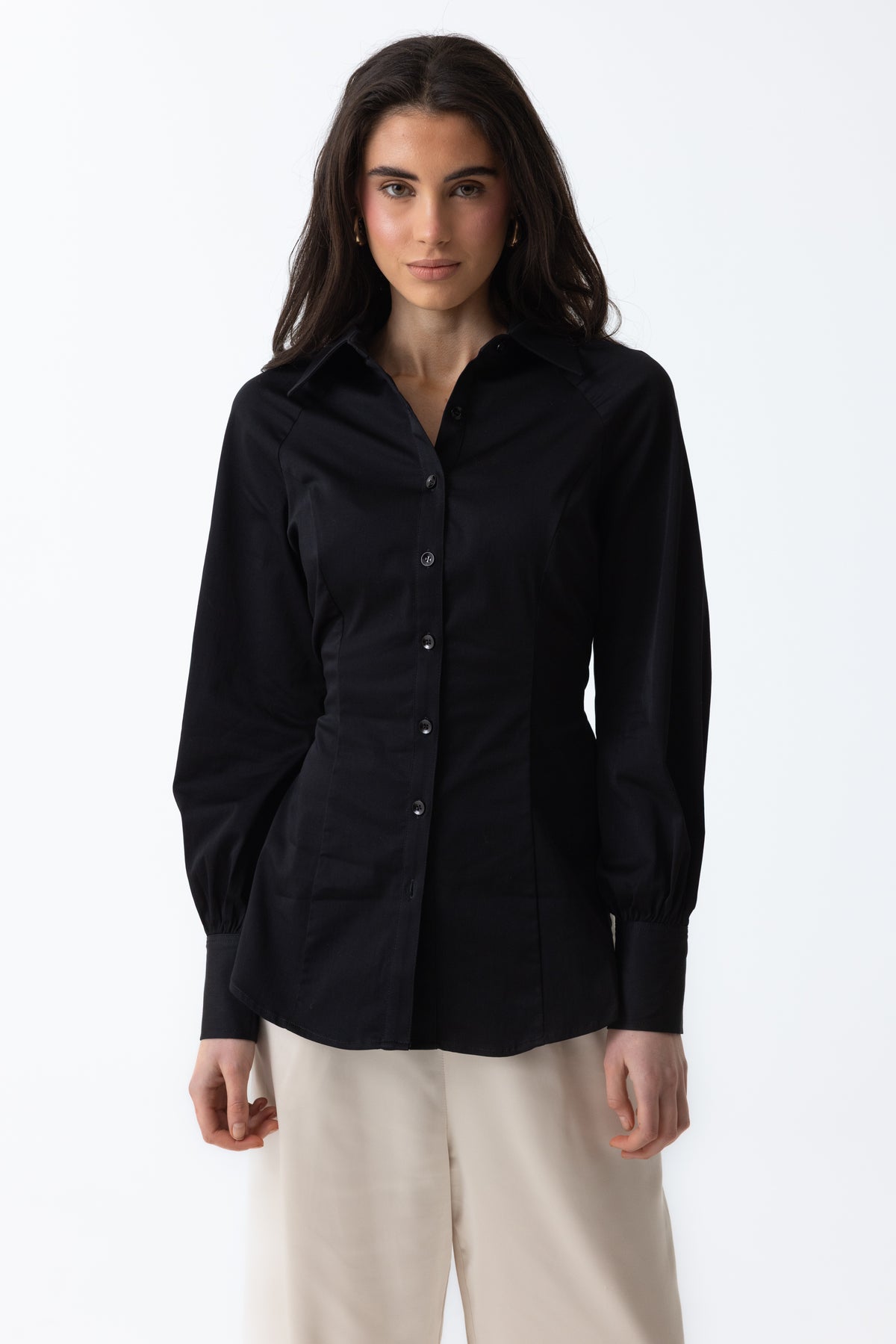 Nes Cinched Blouse - Black