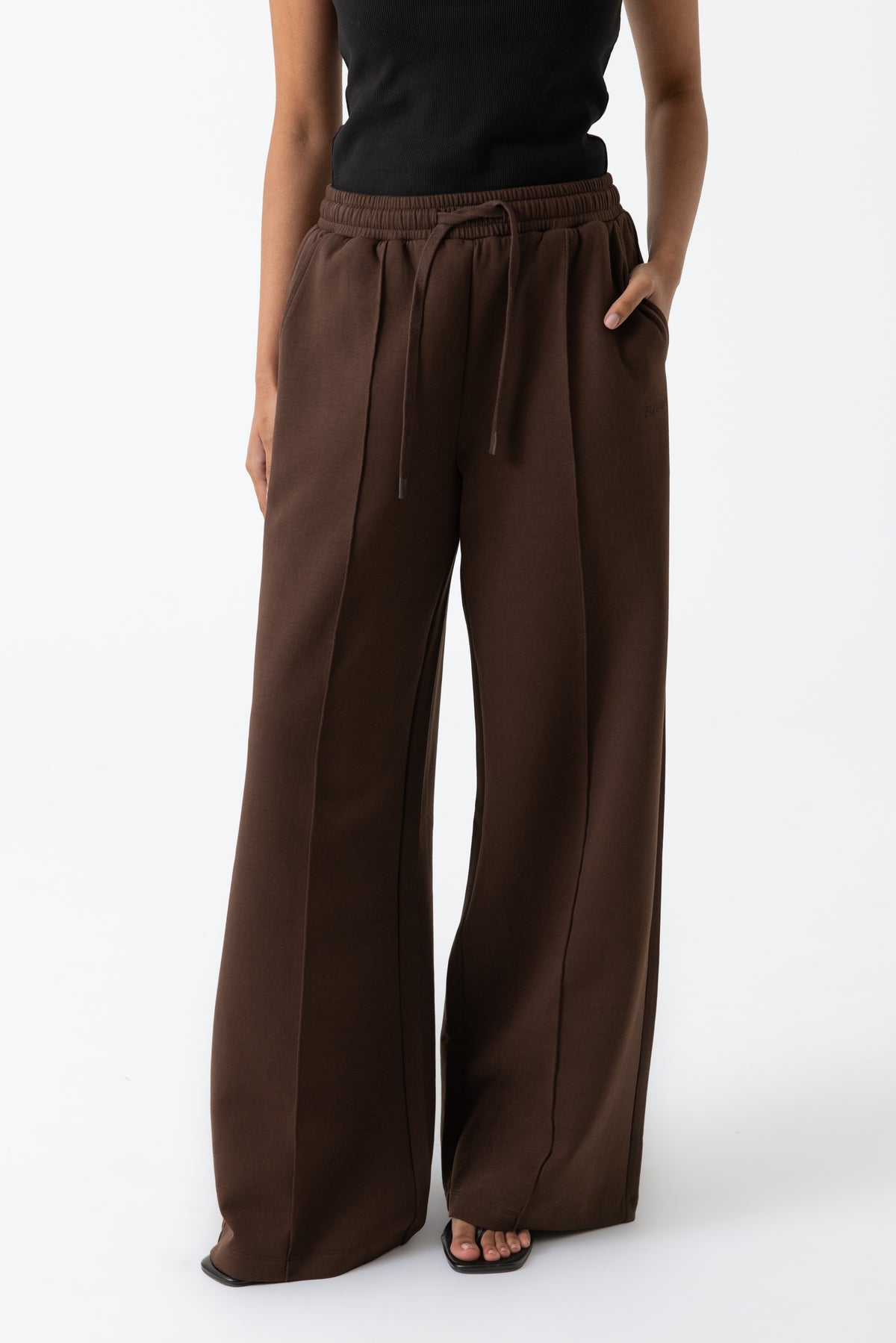Refined Cotton Track Pants - Espresso