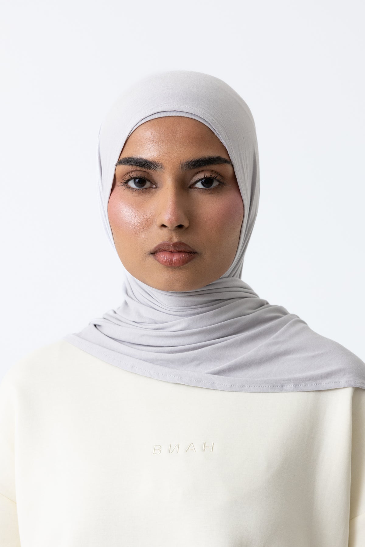 Bamboo Jersey Hijab Set - Fog