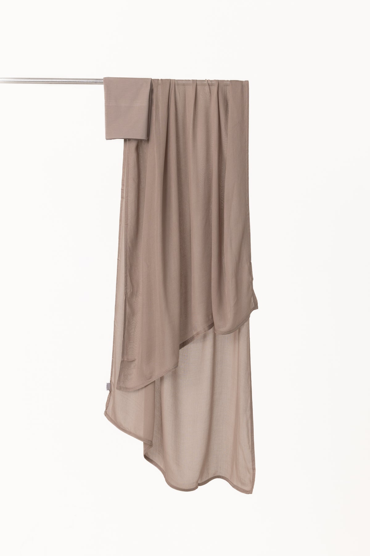 Double Stitched Modal Hijab Set - Stone
