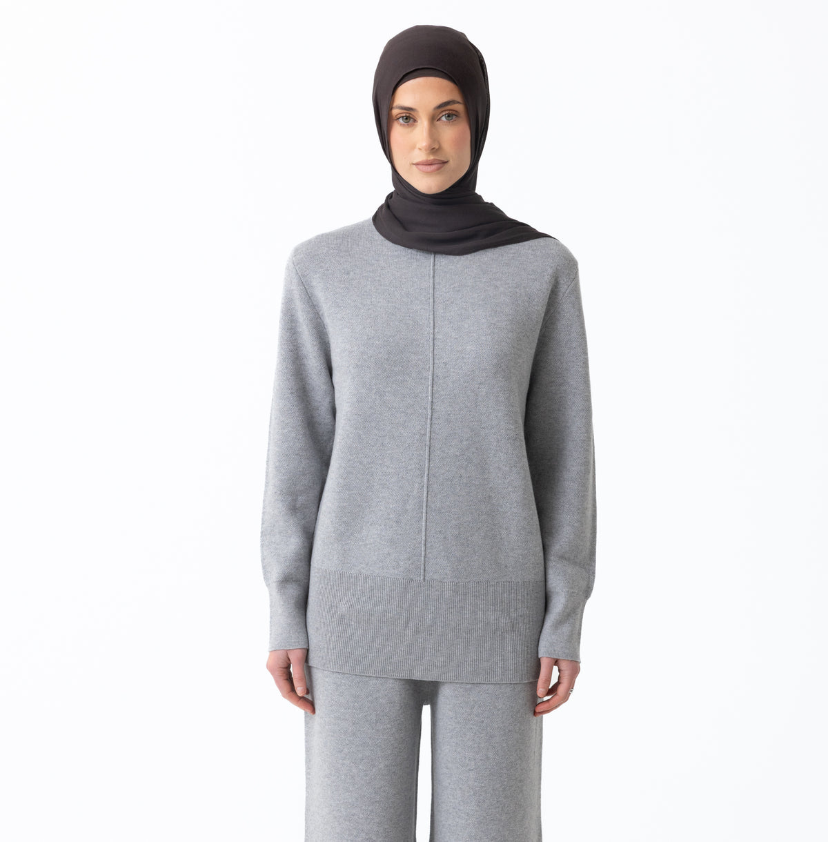 Renee Round Neck Jumper - Lunar Grey