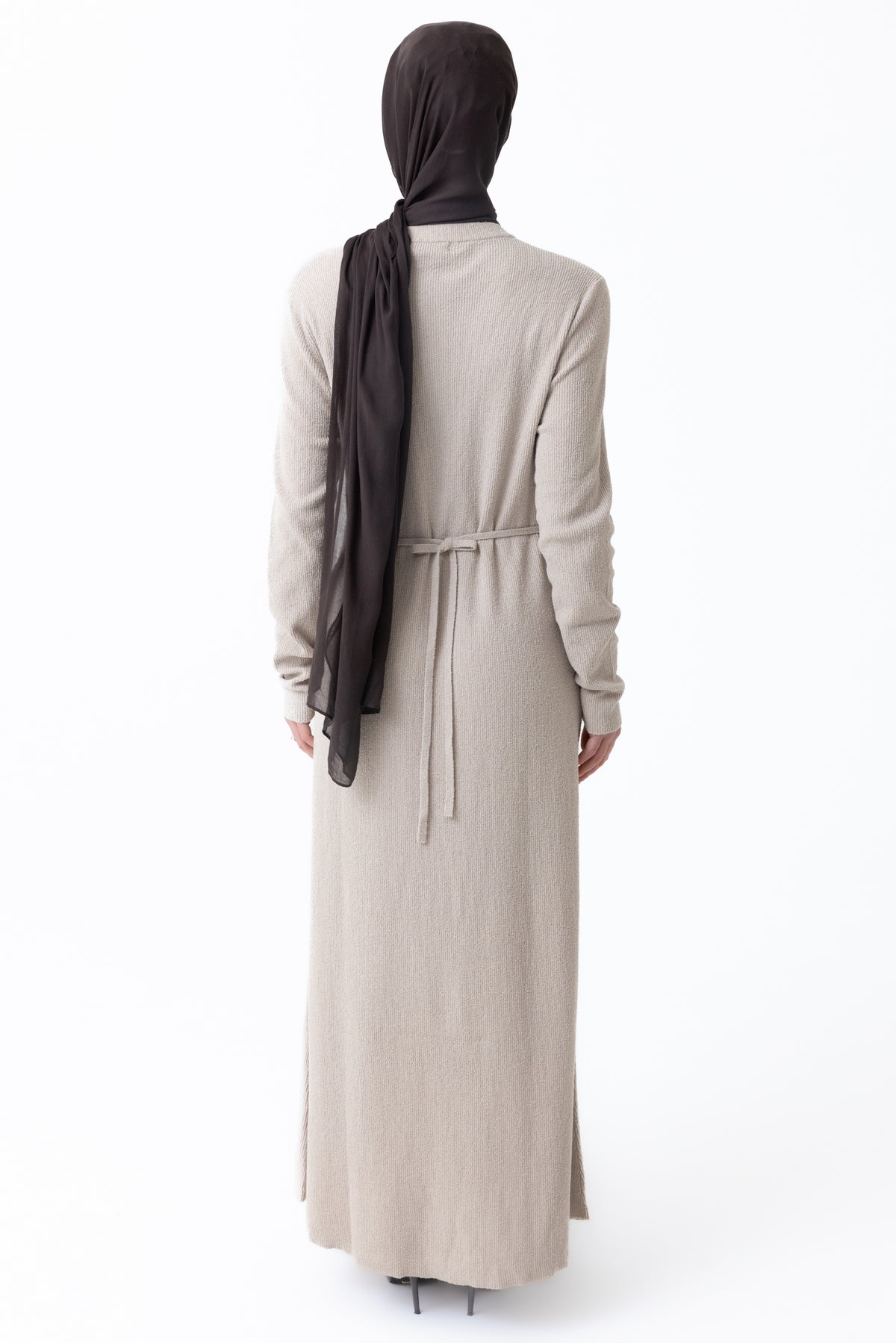 Textured Knit Maxi Dress - Pale Oak