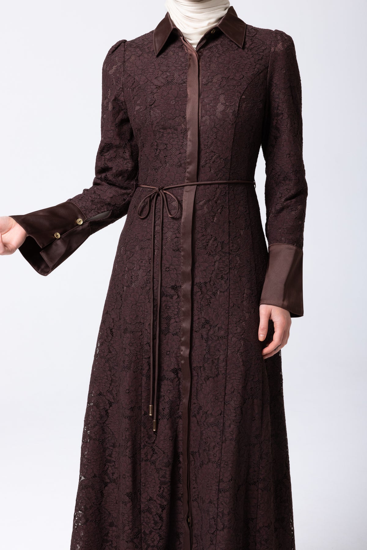Lila Lace Dress - Fudge