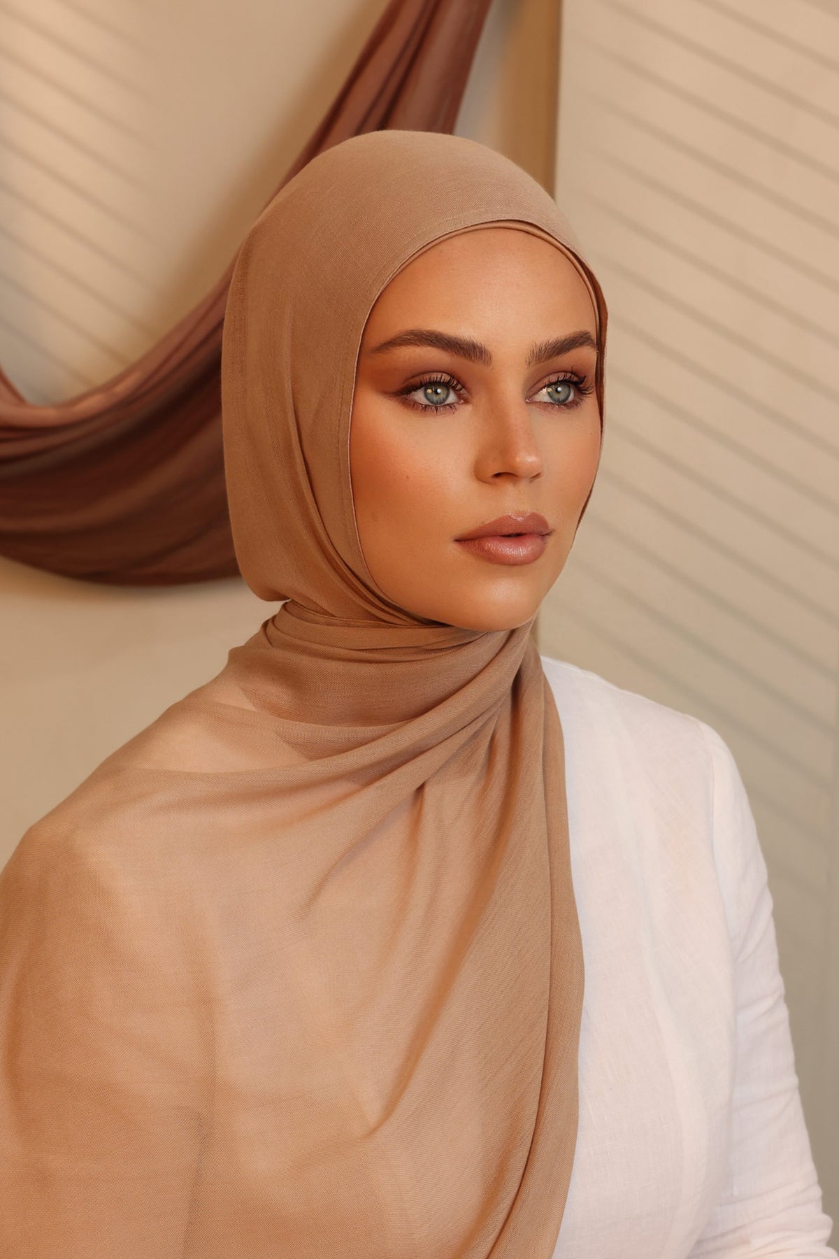 Double Stitched Modal Hijab Set - Doeskin