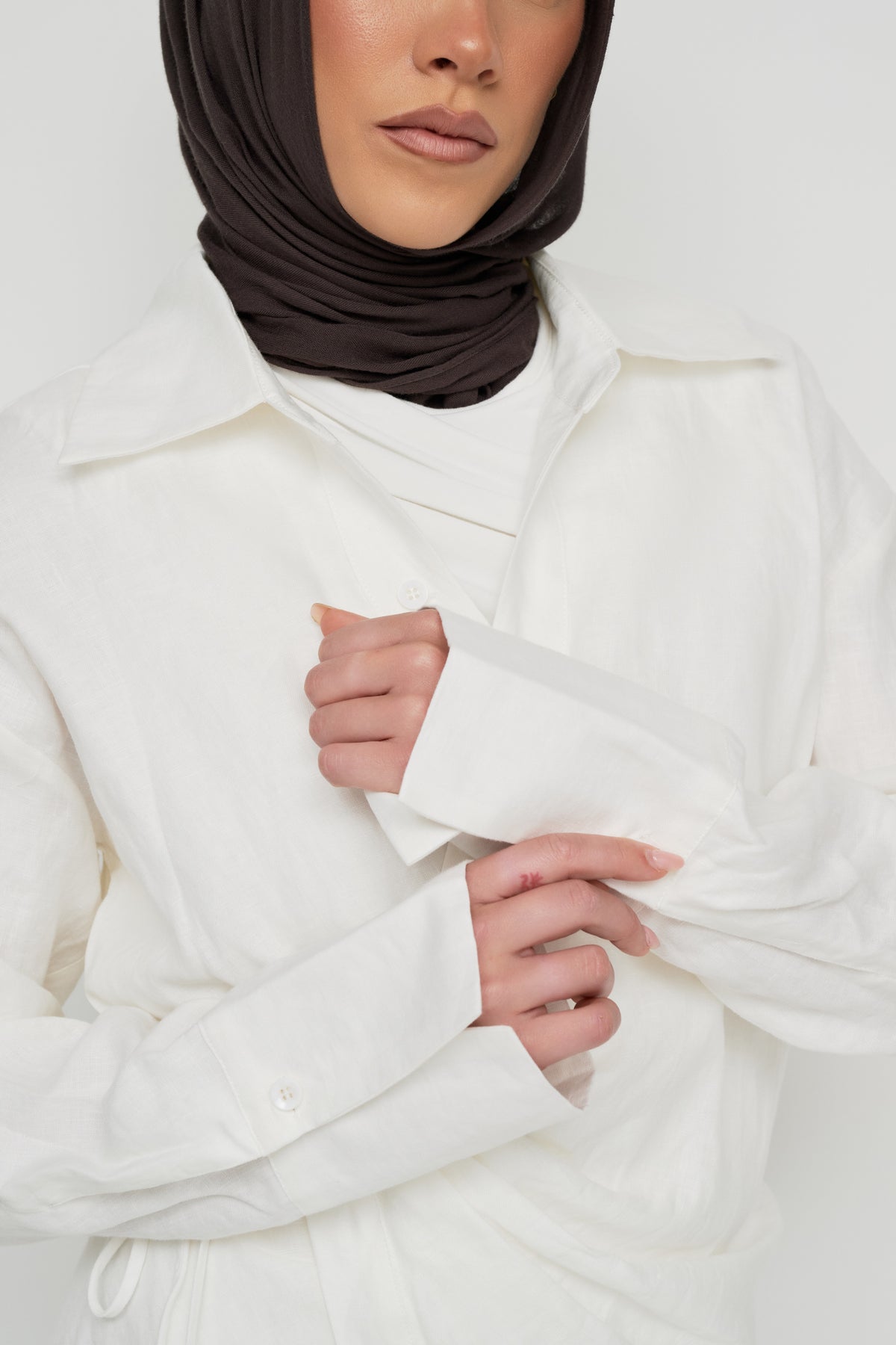 Siara Wrap Shirt - Powder White