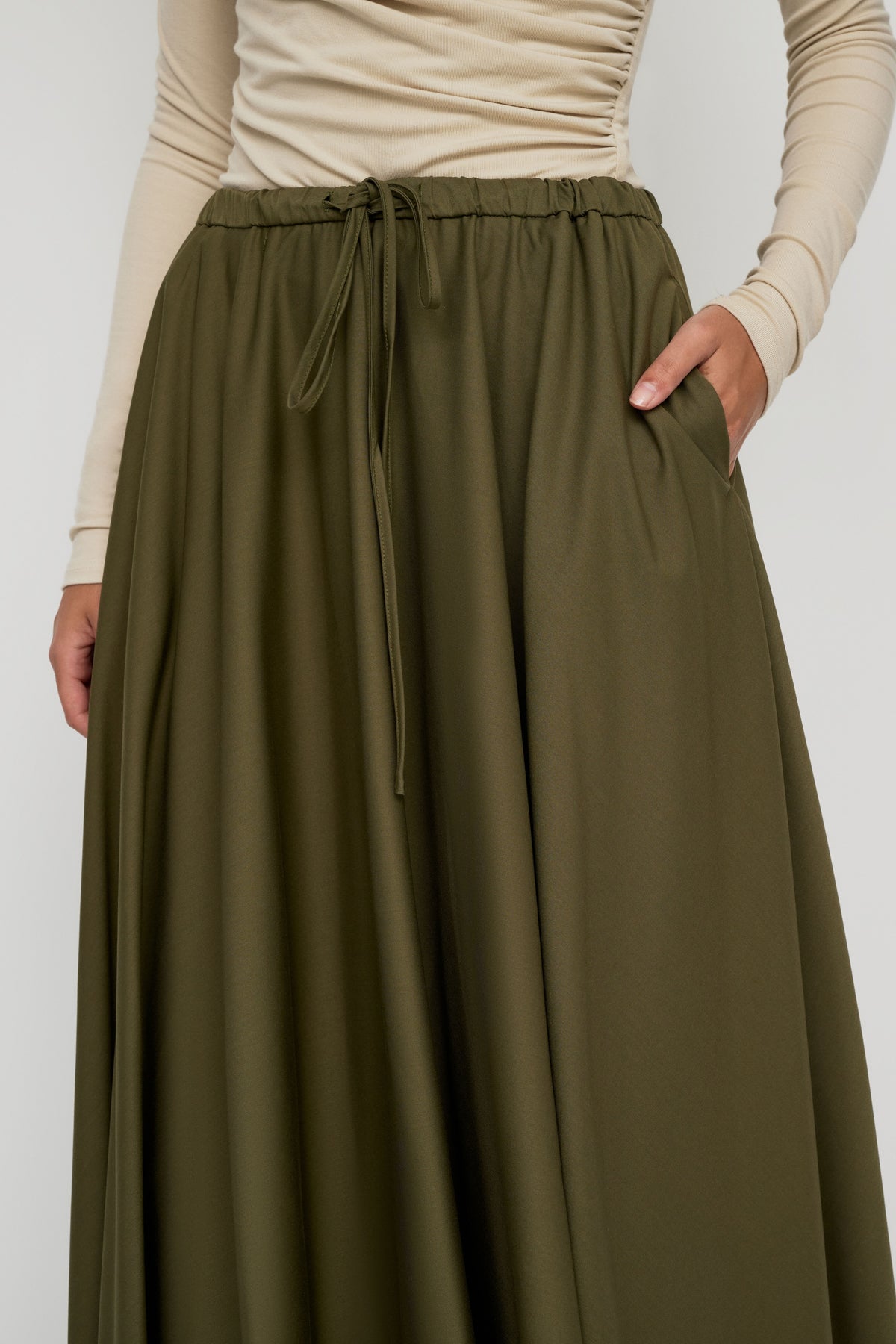 Azrina Maxi Skirt - Olive