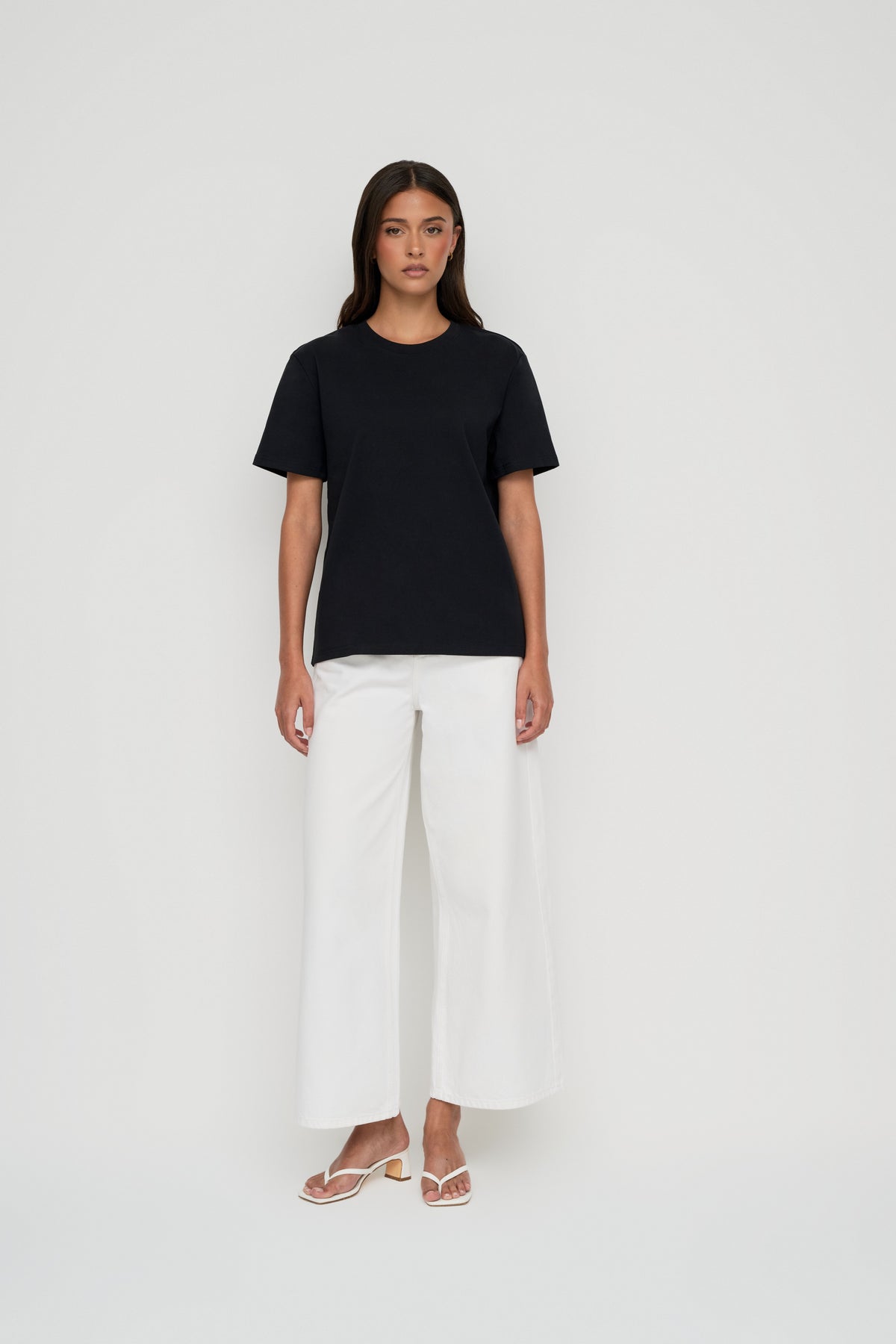 Core Cotton Oversized Tee - Black