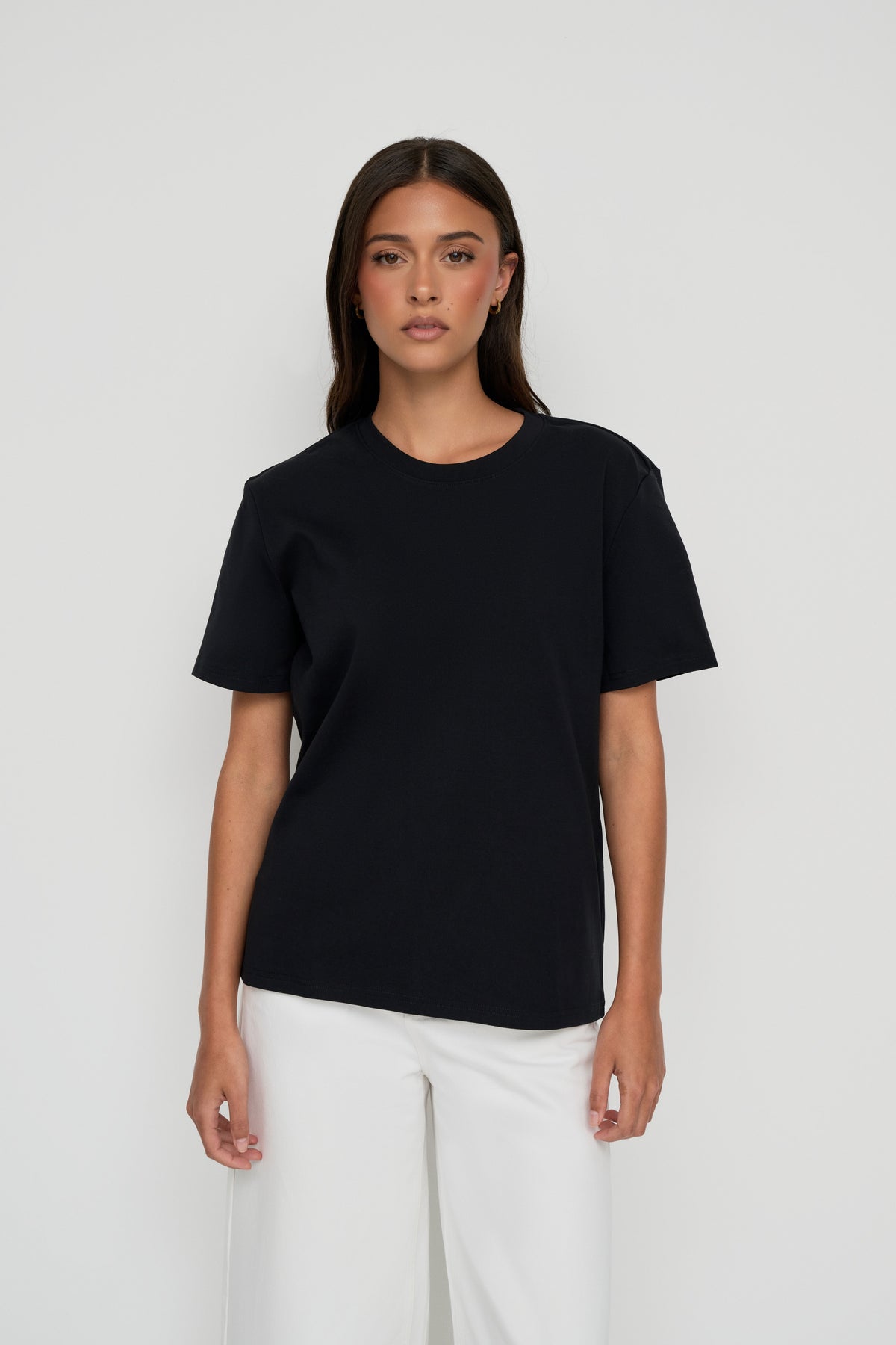 Core Cotton Oversized Tee - Black
