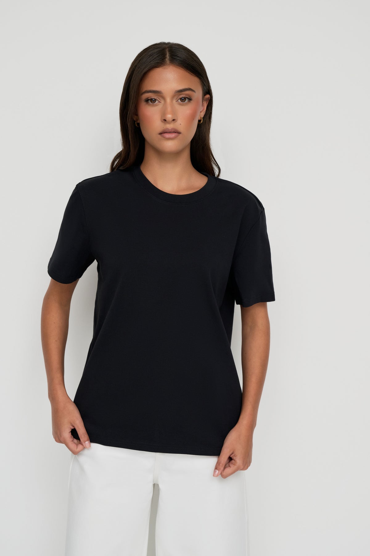 Core Cotton Oversized Tee - Black